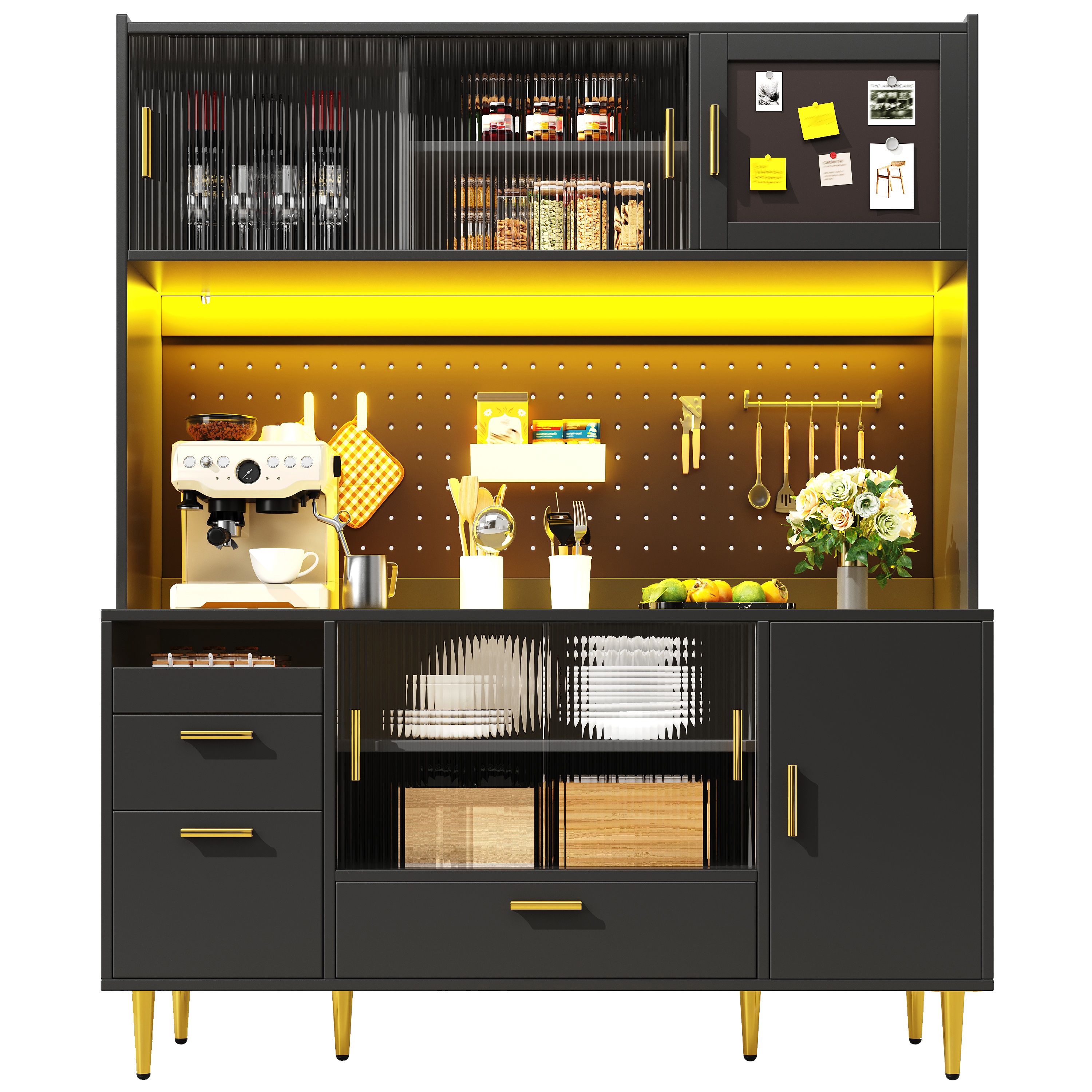 Tall Cabinets For The Living Room 140x40x180cm , Kitchen Cabinet, Dining