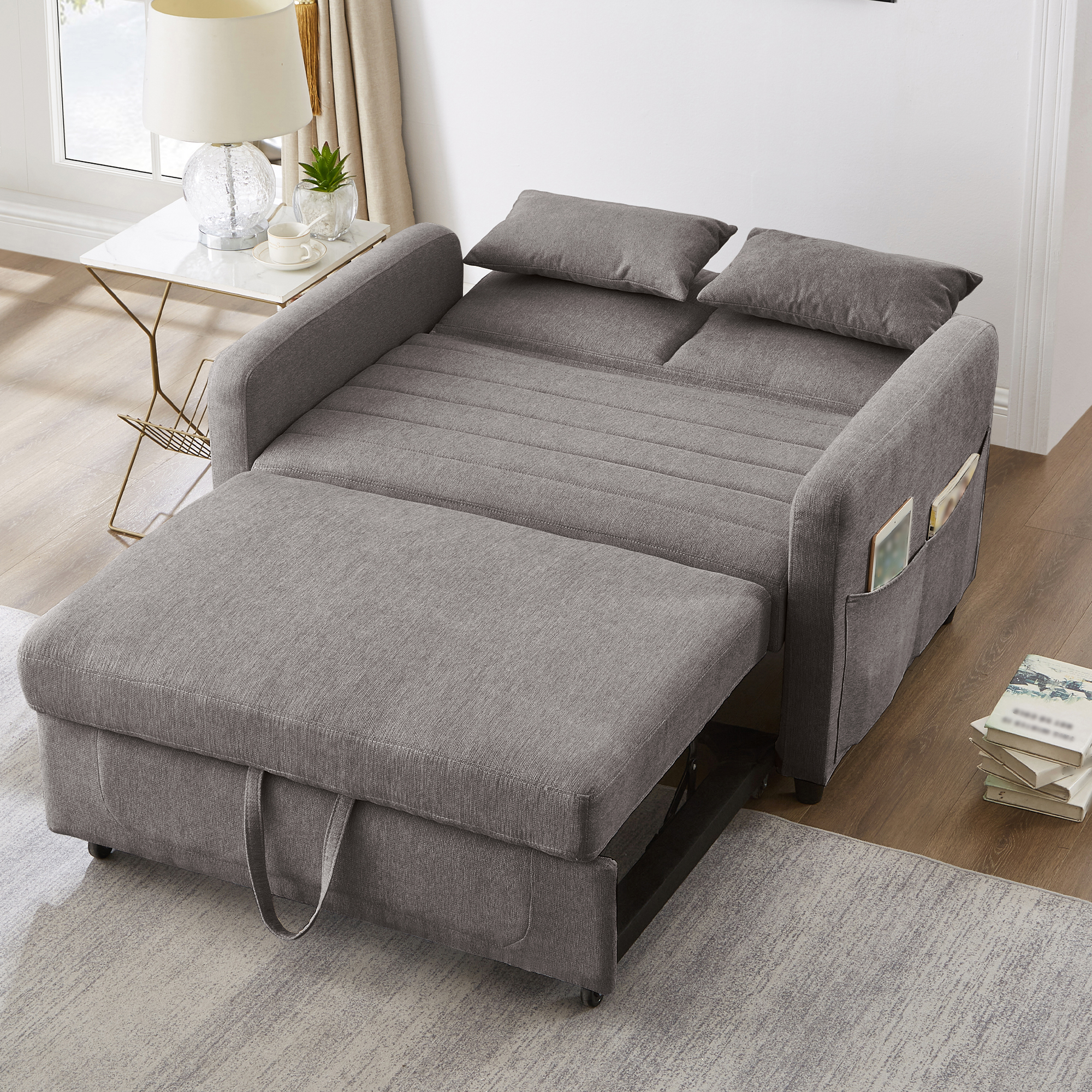 Sofa Bed With Sleeping Function Two-Seater Fold-Out Pull-Out Design, Simple — image 5