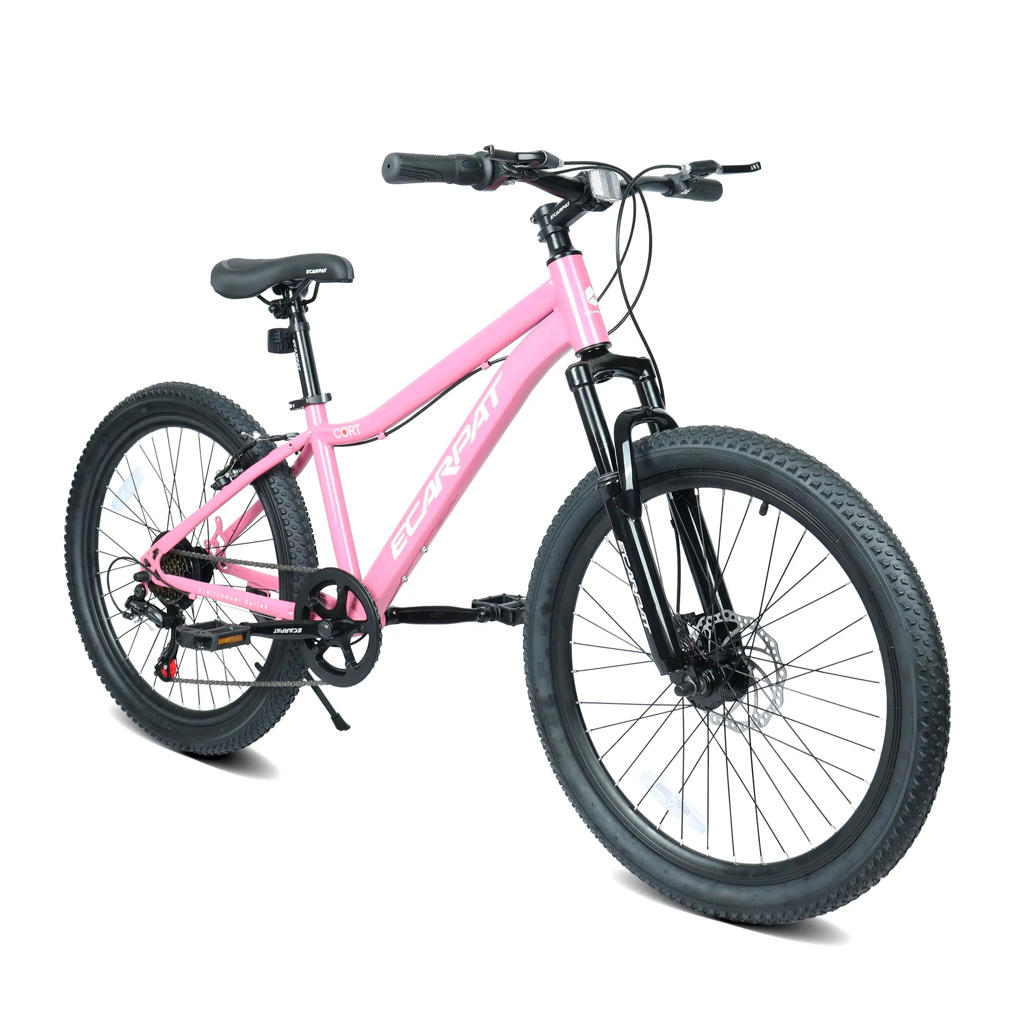 24 Inch Youth Mountain Bike With 7 Speeds & Front Suspension Durable Steel Frame, Alloy Rims & Disc Brakes For Boys And Girls In Multiple Colors