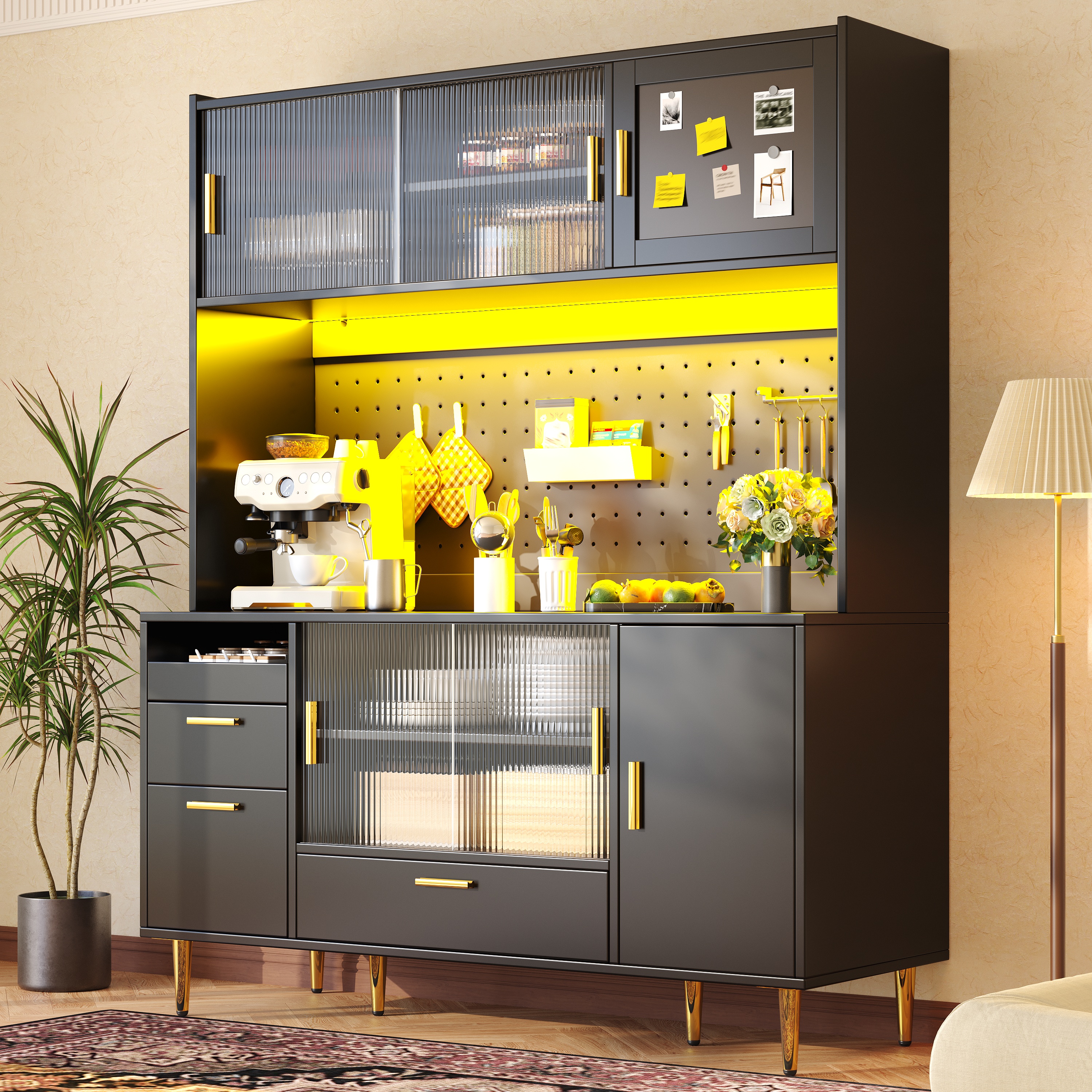 Tall Cabinets For The Living Room 140x40x180cm , Kitchen Cabinet, Dining — image 4