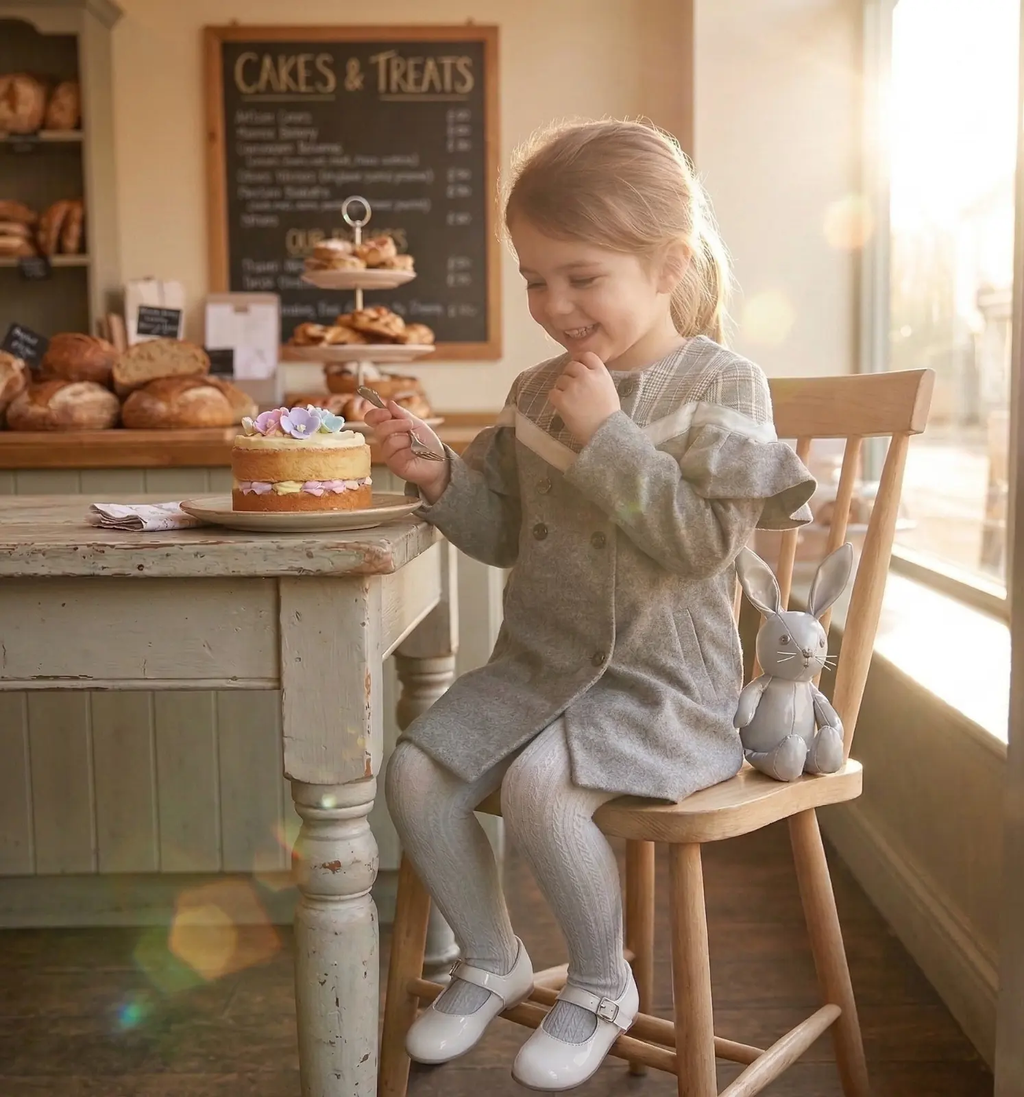 Girls Vintage Trench Coat Dress 3-7Y British