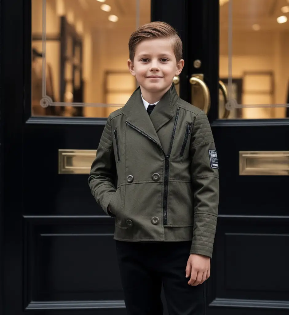 Boys Military Style Jacket Kids Cotton Coat