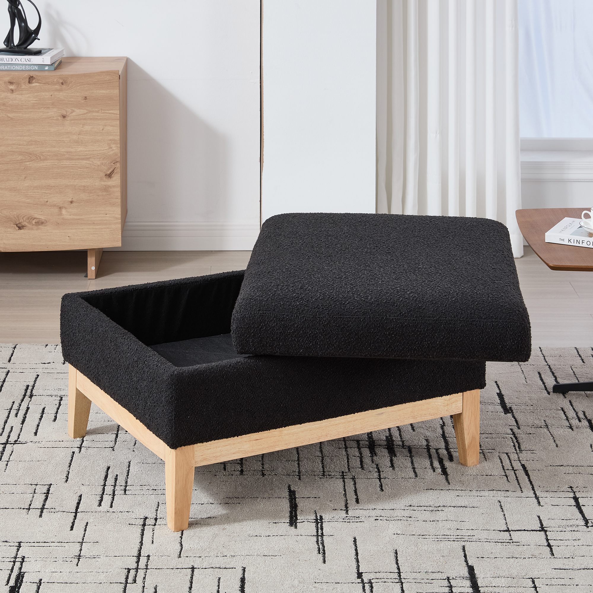 Upholstered Storage Ottoman, picture 2 of 4