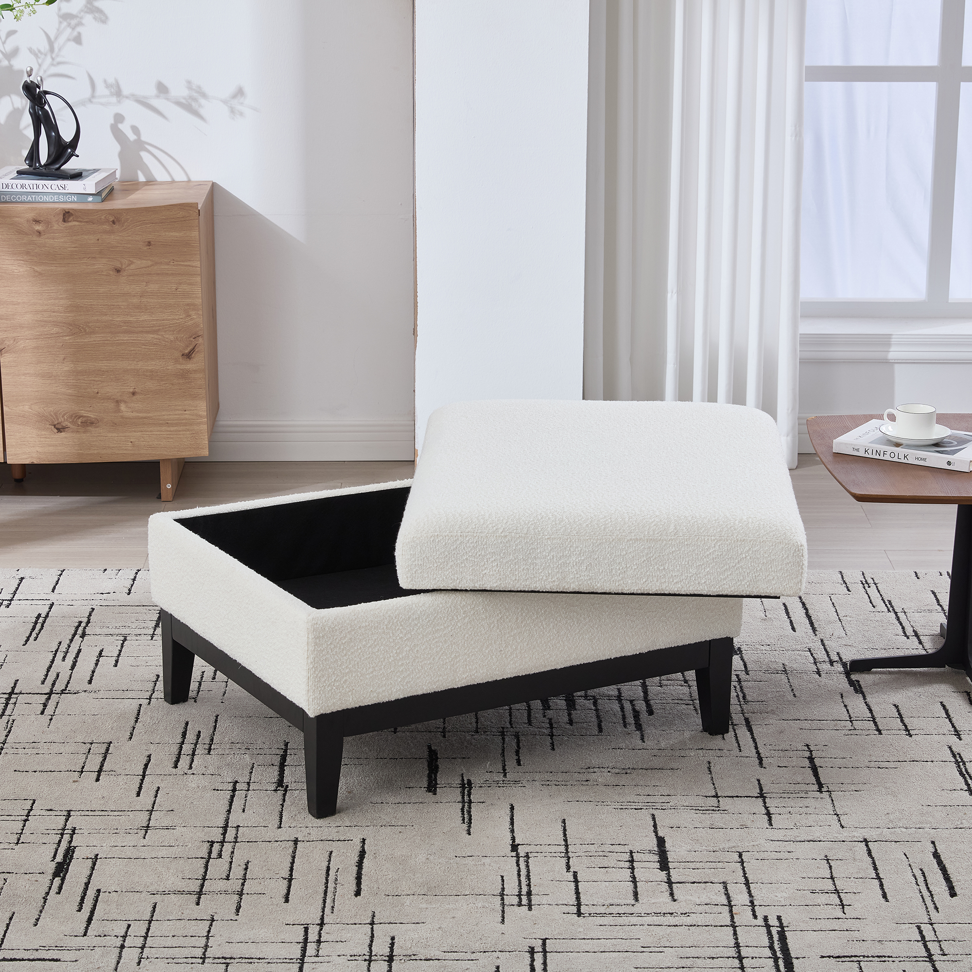 Upholstered Storage Ottoman, picture 4 of 5