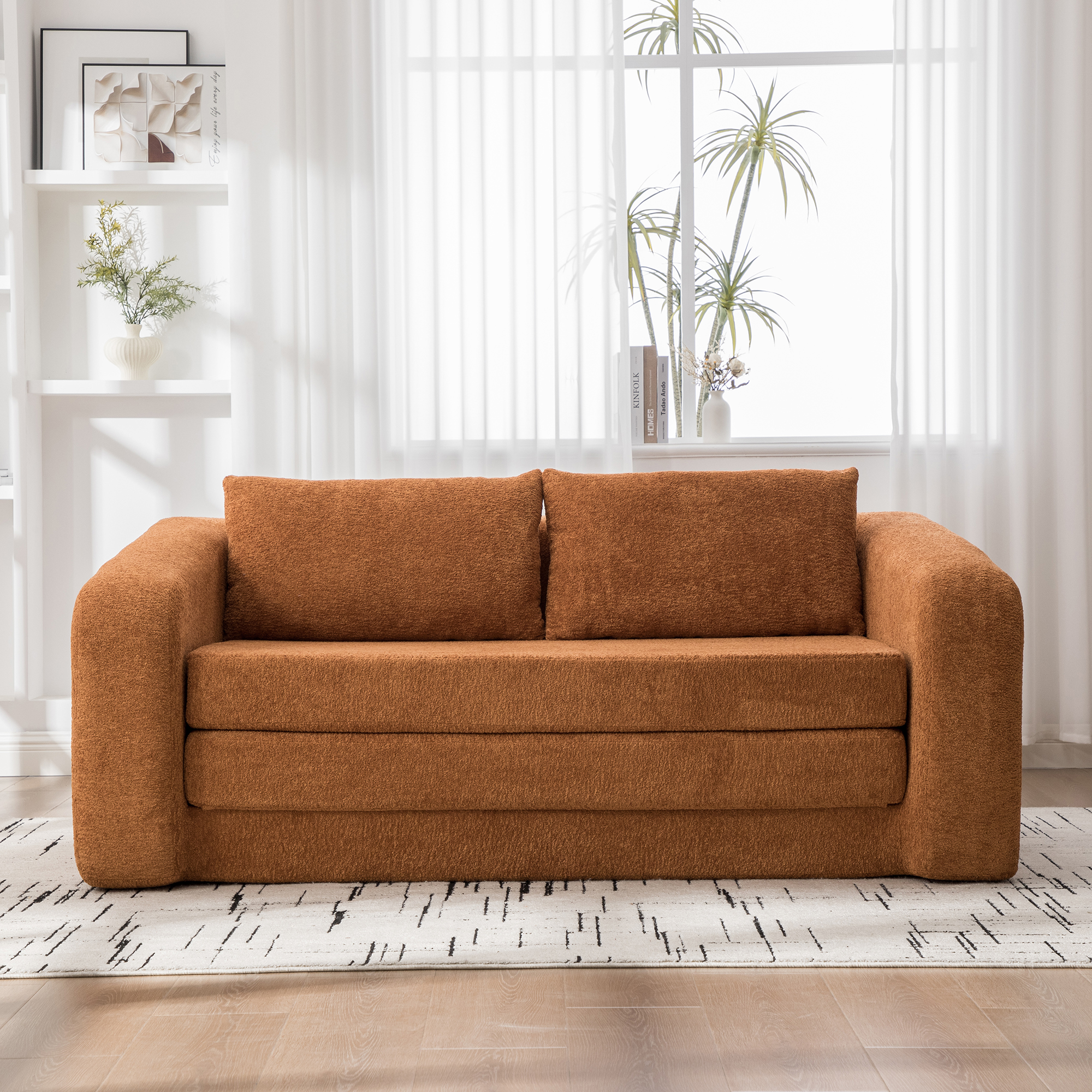 Convertible Chenille Sofa Bed, picture 3 of 4