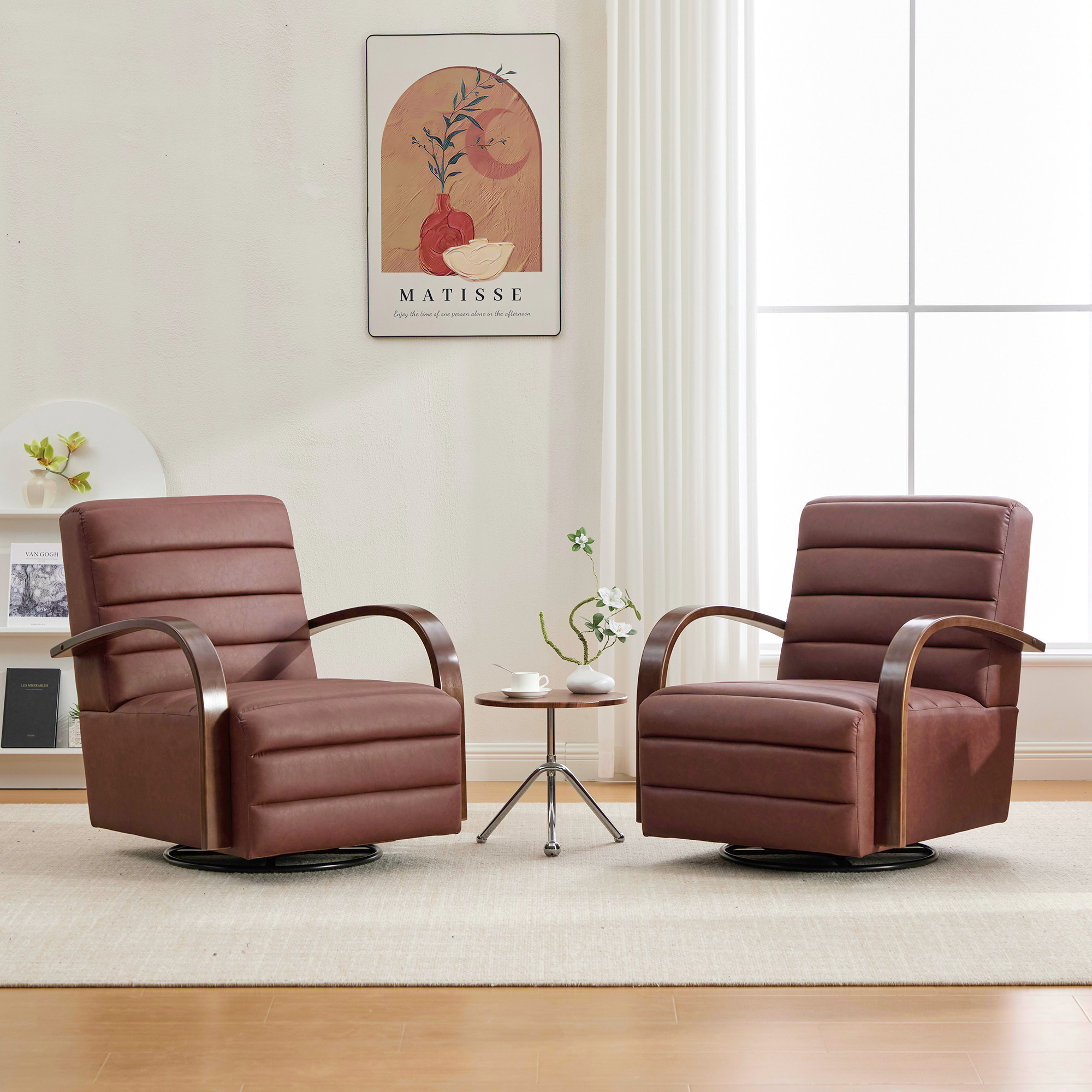 Swivel Upholstered Accent Chair, picture 4 of 5