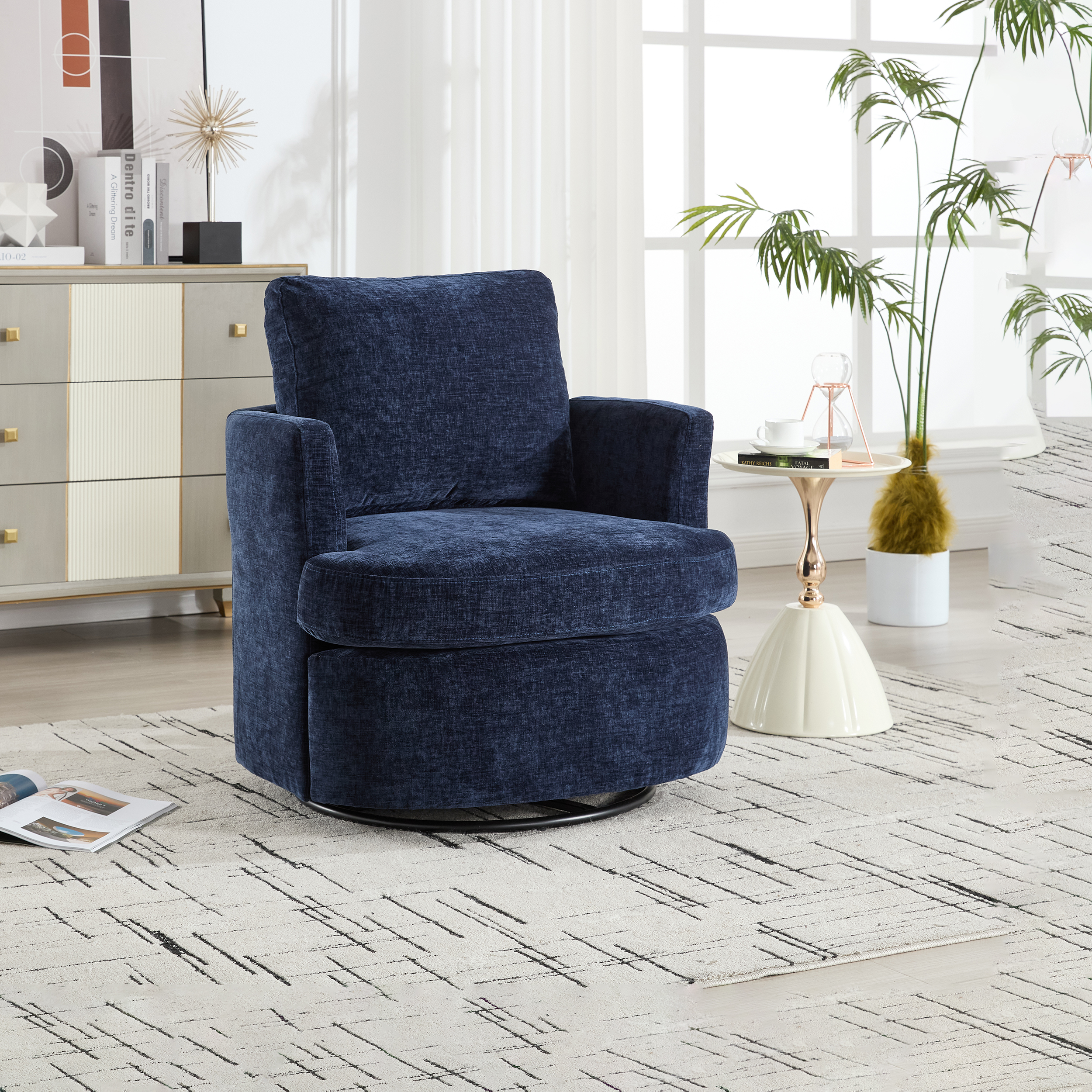 Velvet Swivel Accent Chair
