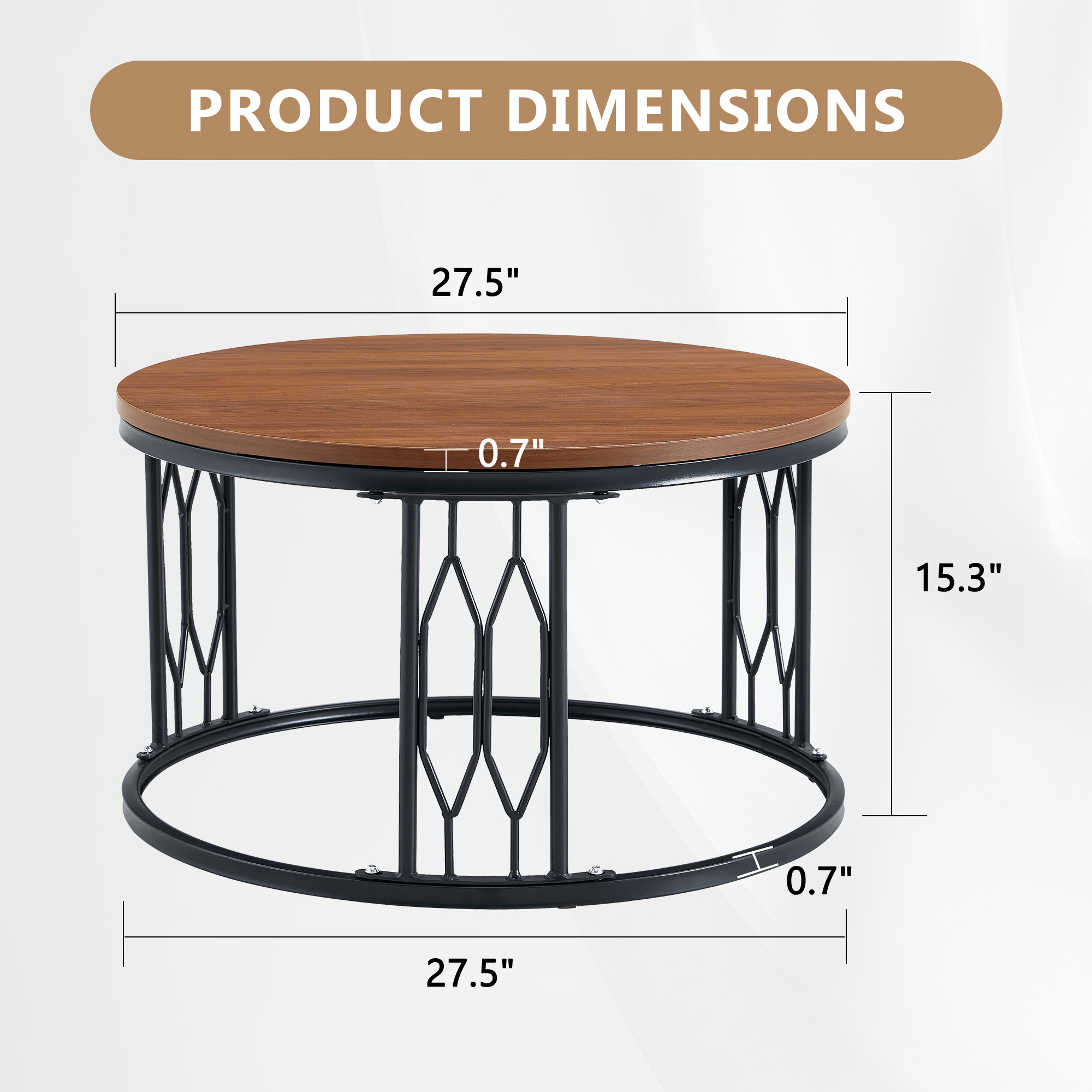 Round MDF Coffee Table, picture 3 of 5