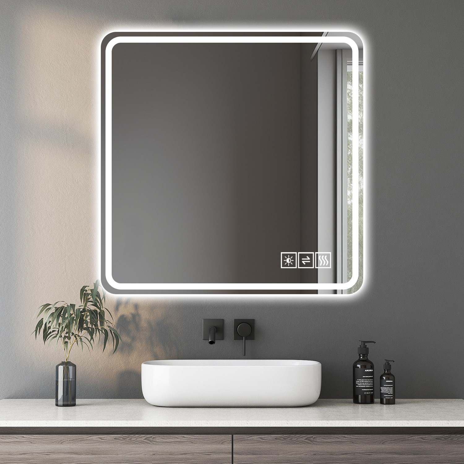 36x36in LED Bathroom Mirror