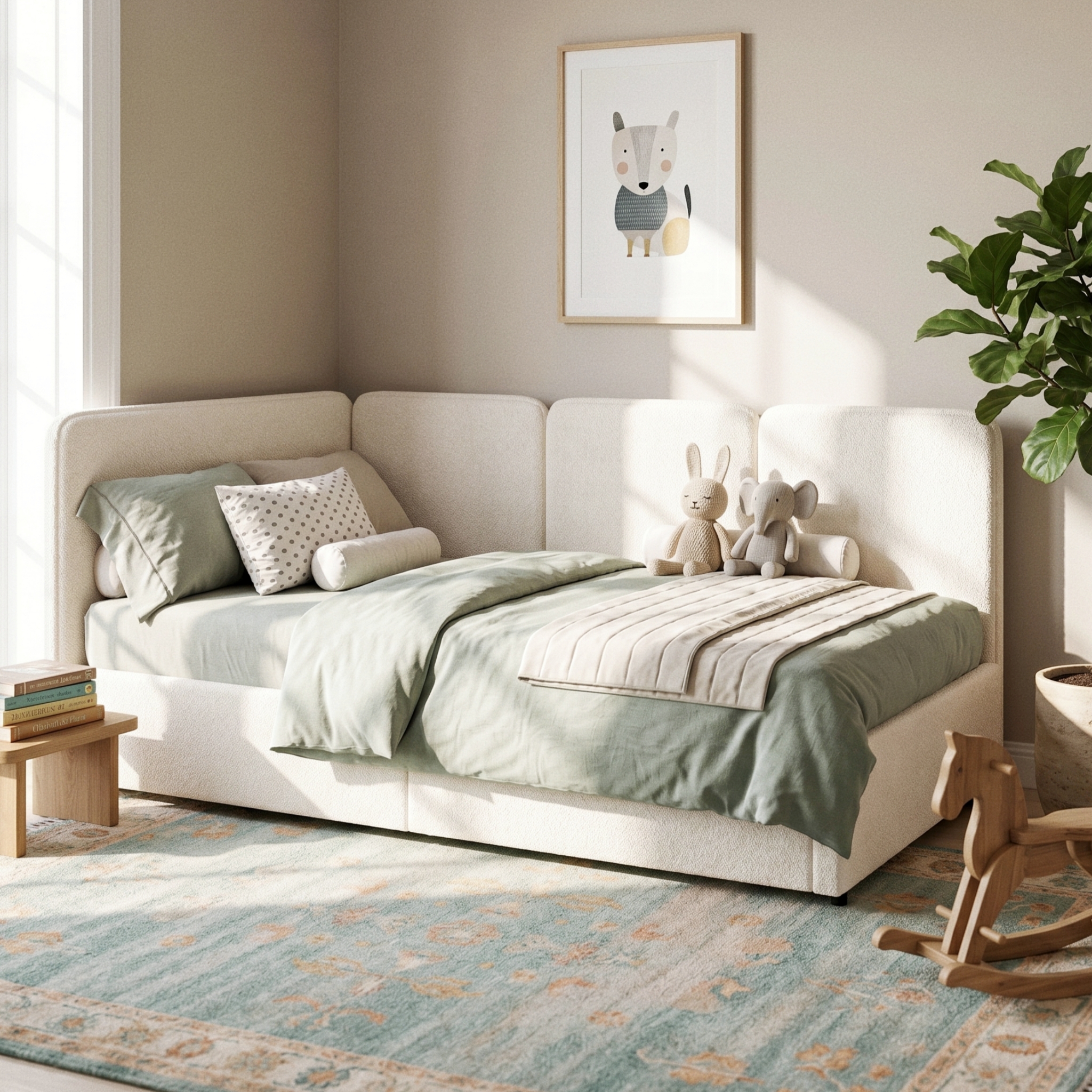 3FT Single Ottoman Daybed With Storage, 90 X 190 Cm Upholstered Reversible Left — image 5