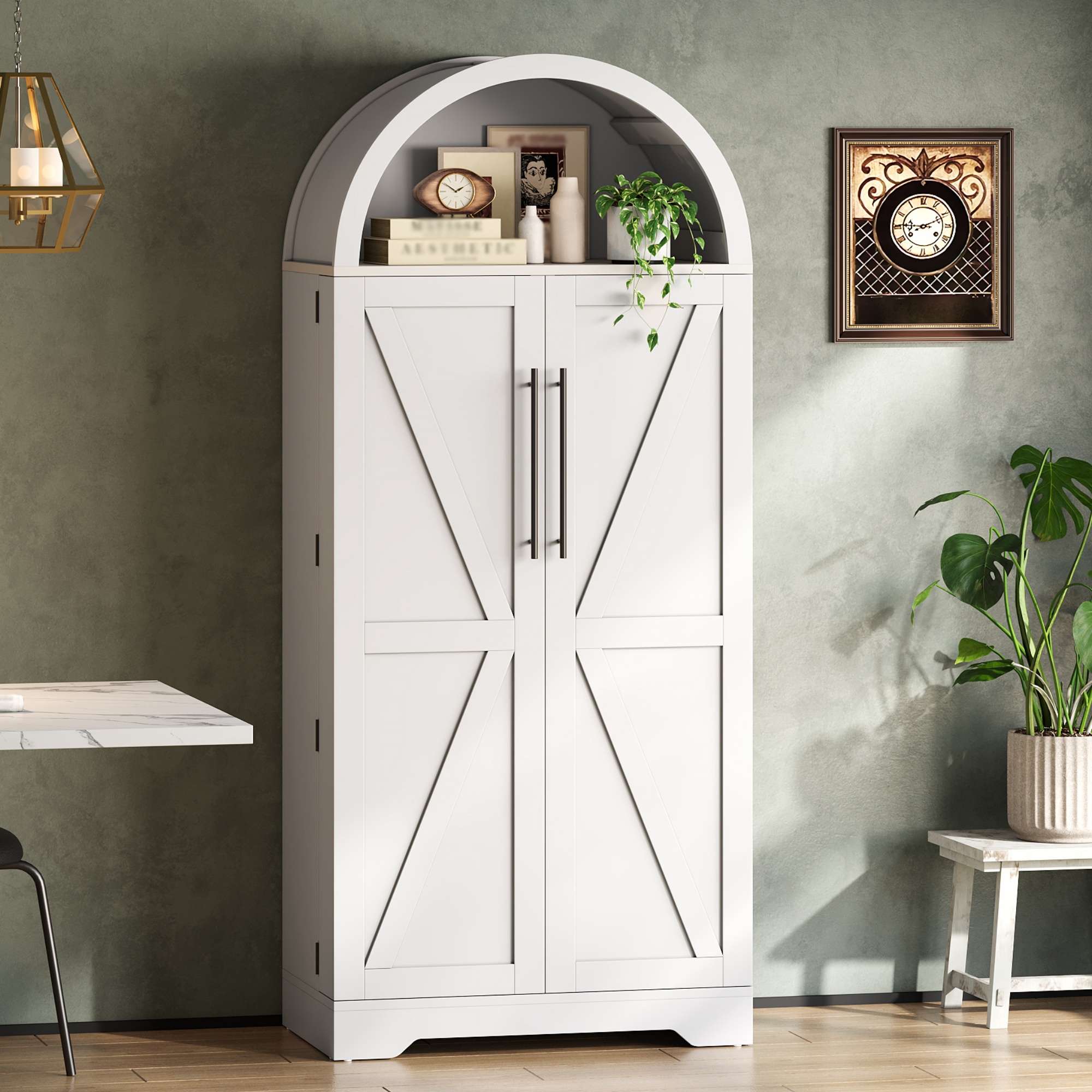 165 x 70 x 40 cm de haut, armoire à dôme, vin de cuisine avec étagère au-dessus