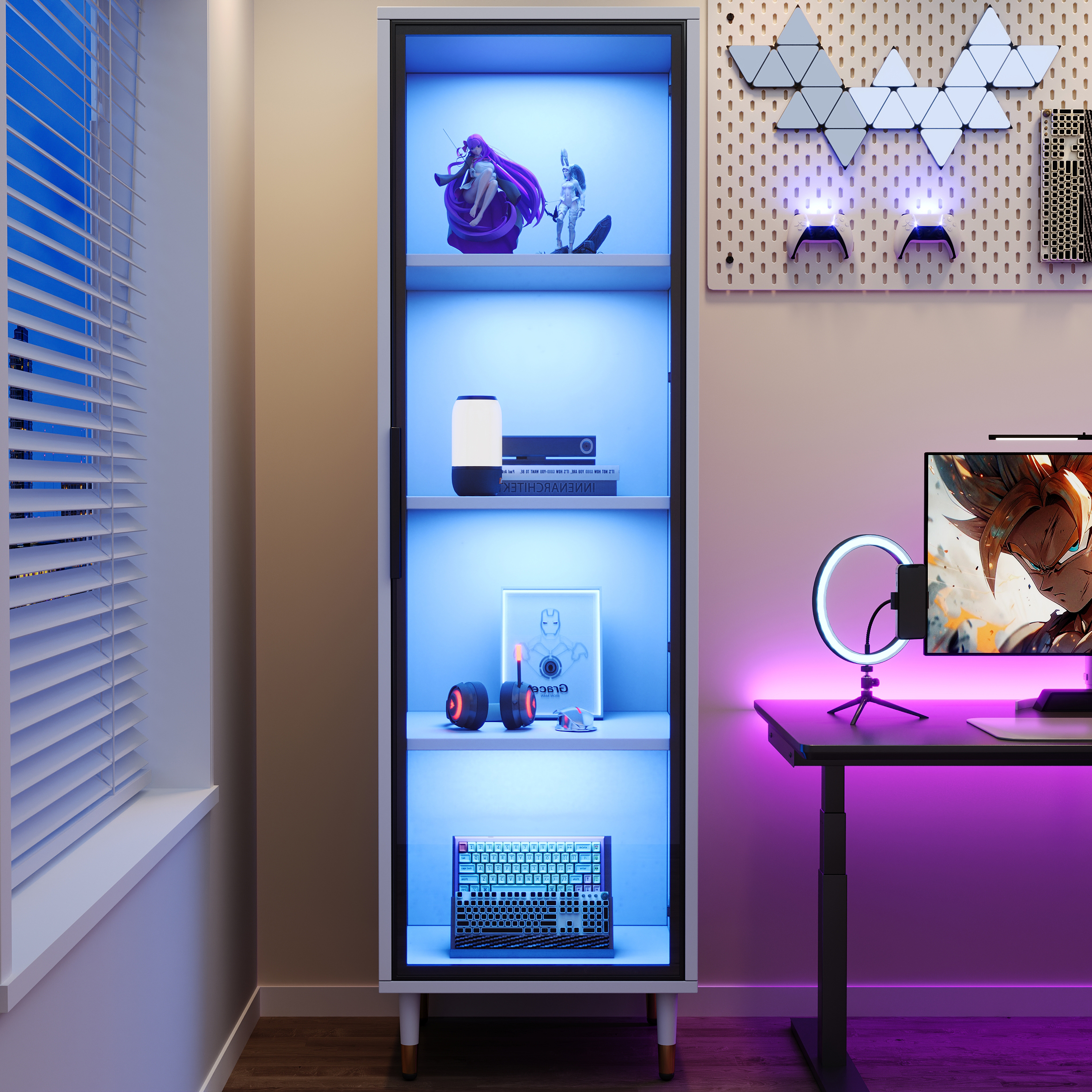 LED Glass Display Case Height 170 Cm