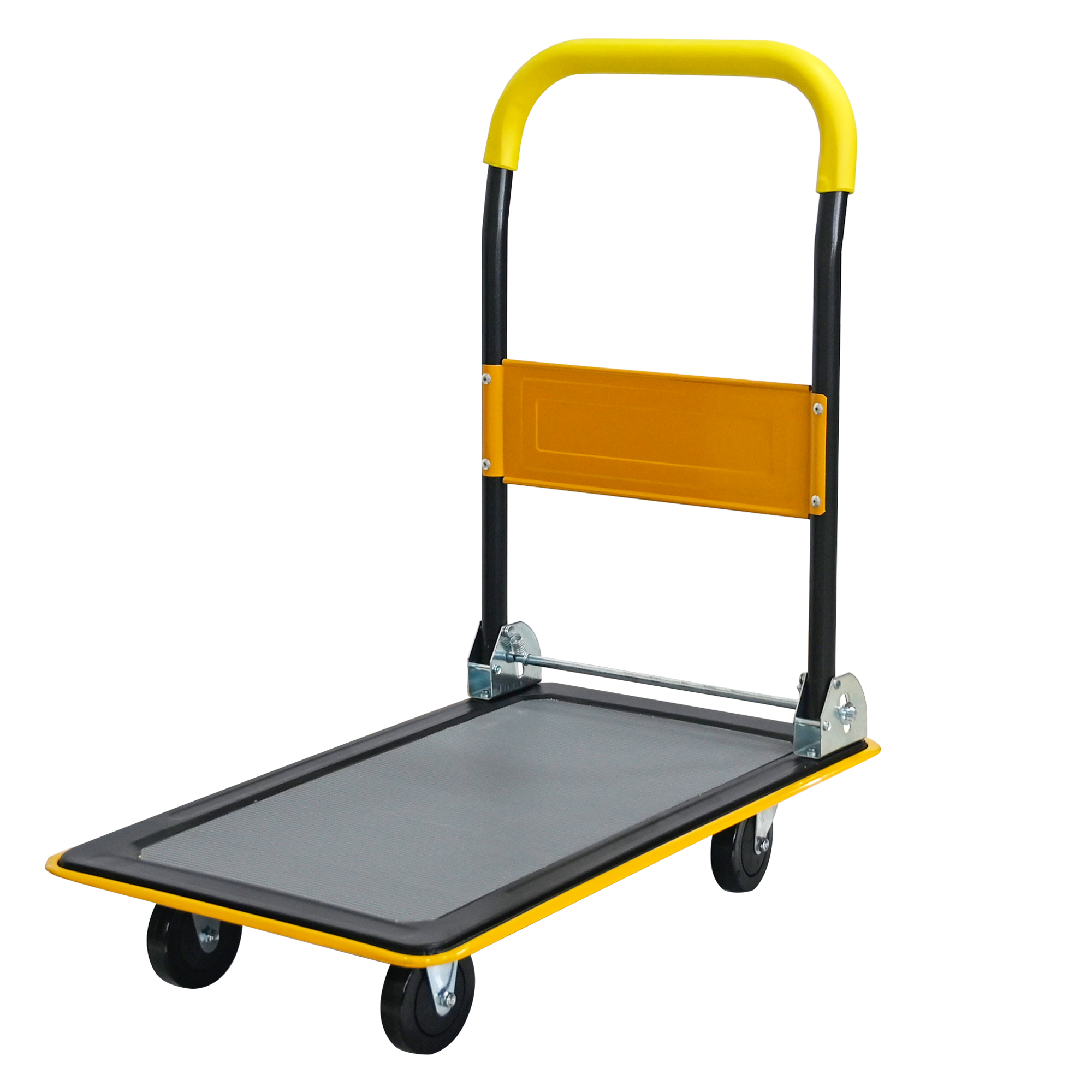 Flatbed Cart, Platform Hand Cart With 150KG Load Capacity, 360 Degree Swivel Whe
