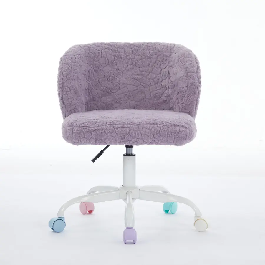 Girls Faux Rabbit Fur Desk Chair