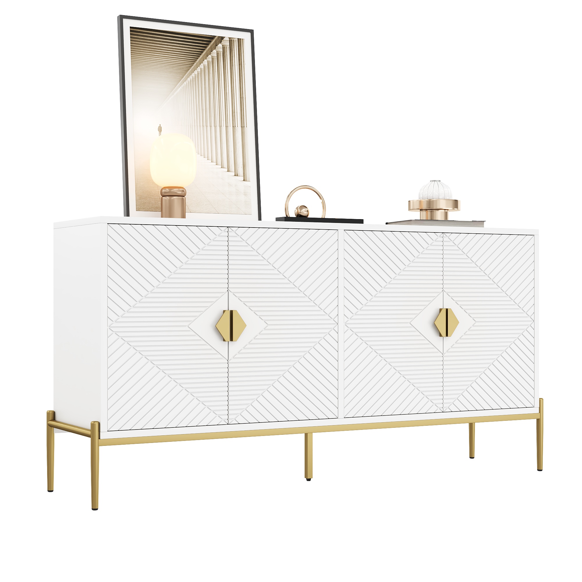 Modern Sideboards,Cabinets,Storage Cabinets,Chest Of Drawers,Suitable For Living Room Dining Room Entrance,162 X 40 X 80cm  W H D