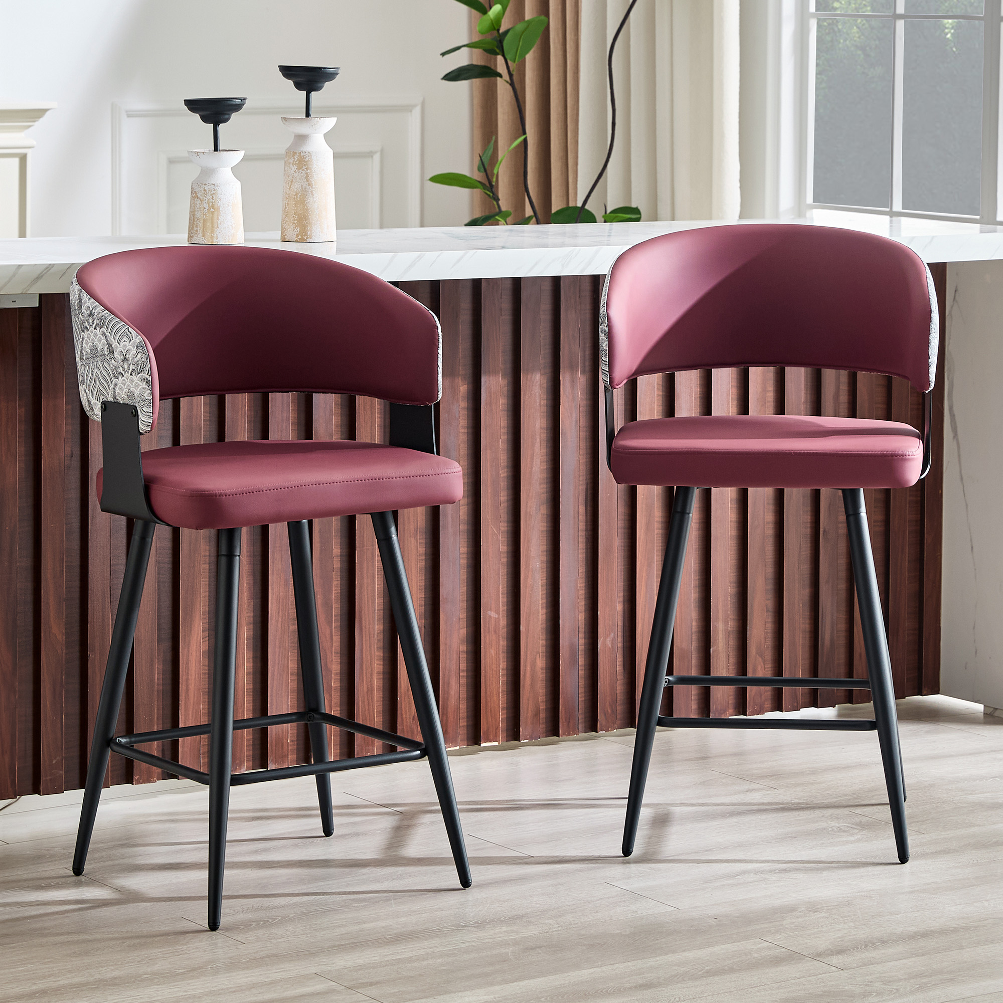 Modern Upholstered Dining Chair With Backrest And Armrests, Minimalist Restaurant Chair For Home, Kitchen, Hotel, Showroom, Mid-Century Style