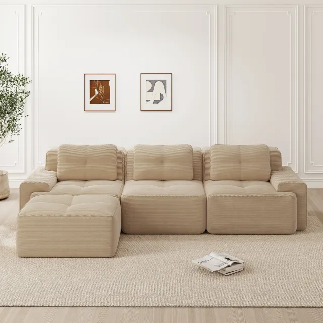 Modulares Cordsofa "Cloud" – L-Form