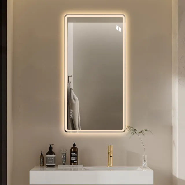 LED Badspiegel rahmenlos mit Beleuchtung 60x120 cm