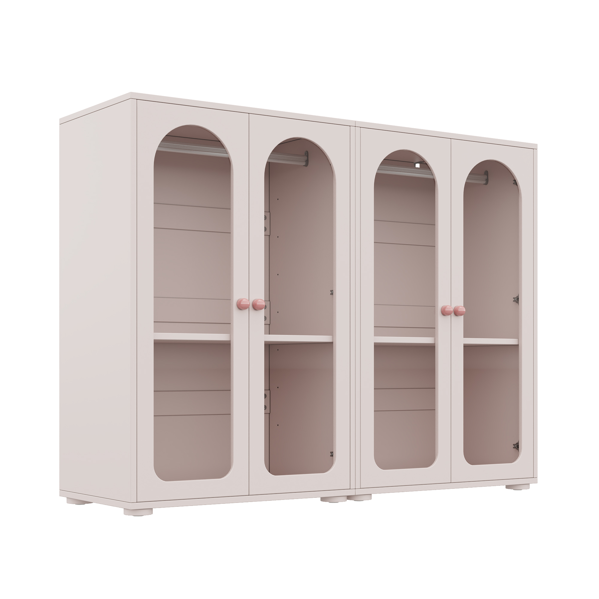 Armoire 2 portes, armoire en vinyle, armoire de rangement pour chambre – Image 3