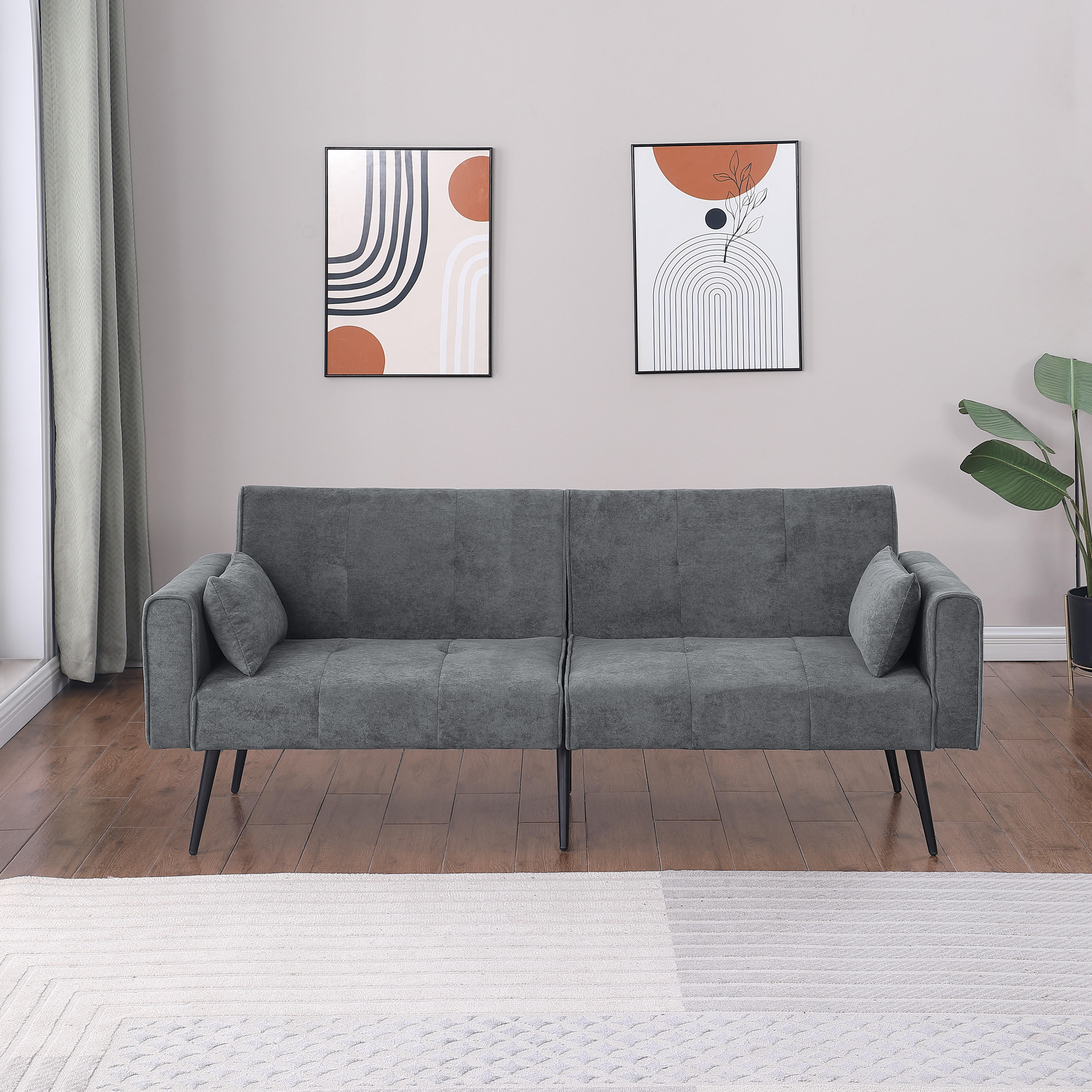 Convertible Sofa Bed,Folding Couch Bed Foldable Futon Sleeper, Sofa Bed With Adjustable Backrest For Living Room Apartment Bedroom Office Small Space
