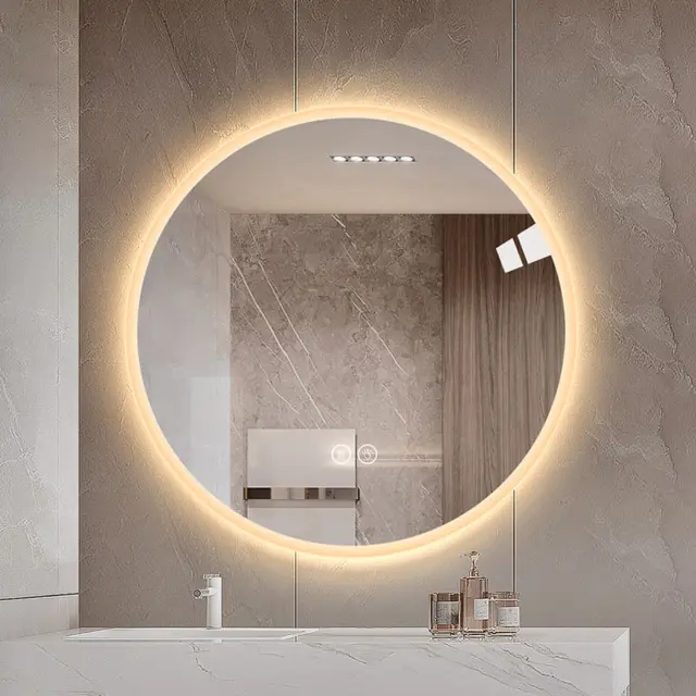 Runder LED-Badezimmerspiegel mit Beleuchtung