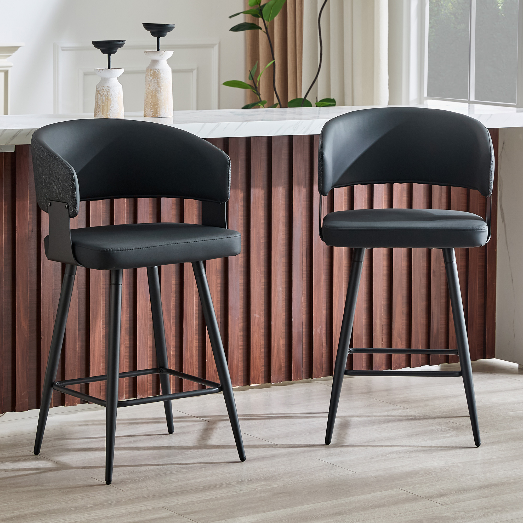 Modern Upholstered Dining Chair With Backrest And Armrests, Minimalist Restaurant Chair For Home, Kitchen, Hotel, Showroom, Mid-Century Style