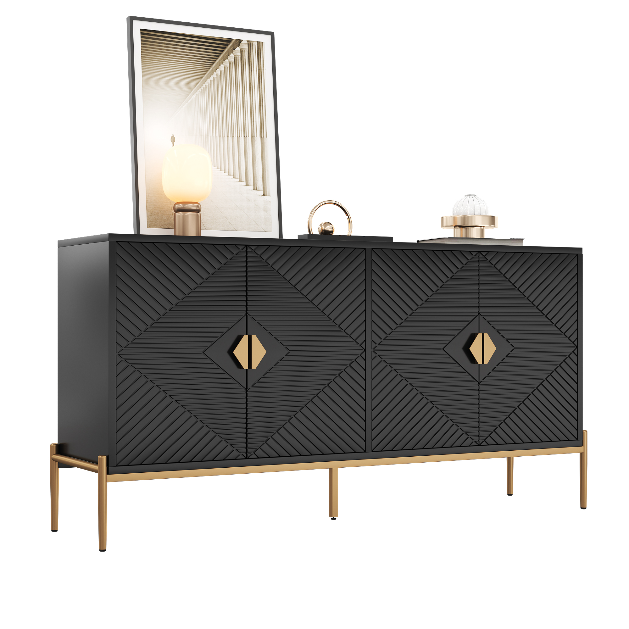 Modern Sideboards,Cabinets,Storage Cabinets,Chest Of Drawers,Suitable For Living Room Dining Room Entrance,162 X 40 X 80cm  W H D