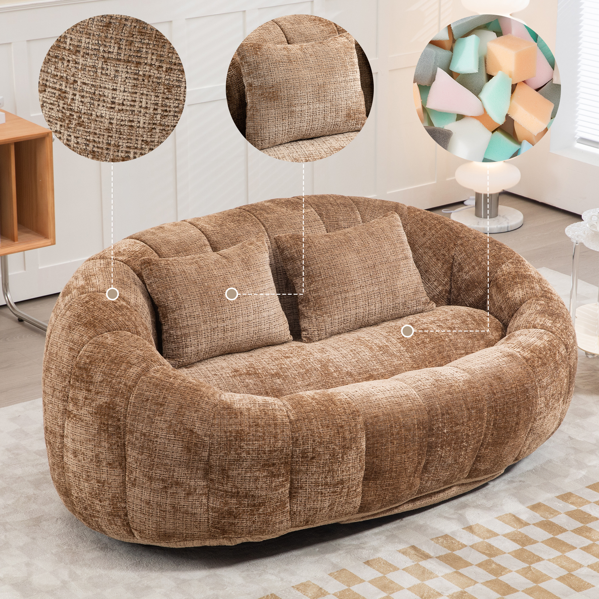 Bean Bag Sofa Lazy Sofa Durable Comfort Lounger High Back Bean Bag Chair Couch For Adults And Kids, Indoor & Outdoor, Accent Floor Soft Lounge Chair  