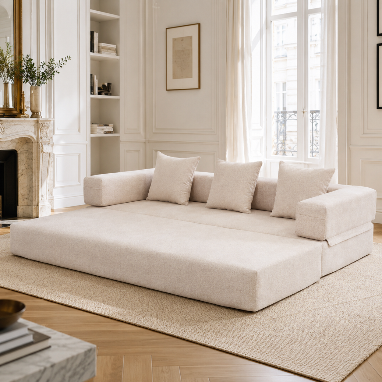 Modular Chenille Block Sofa -Super Soft, Freely Combined With Side Pockets For Storage And Non-slip Bottom. Perfect For Living Room, Play Area Or DIY - Design Your Well-Being Space