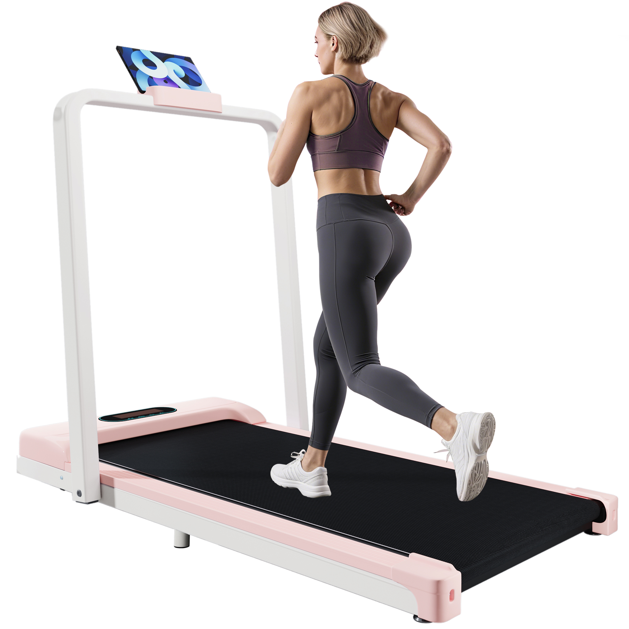 2 In 1 Treadmill For Home, Treadmill With Remote Control 1-6 Km H Speed With LED Display & Bluetooth Speaker & Phone Holder, Treadmill For Home & Offi