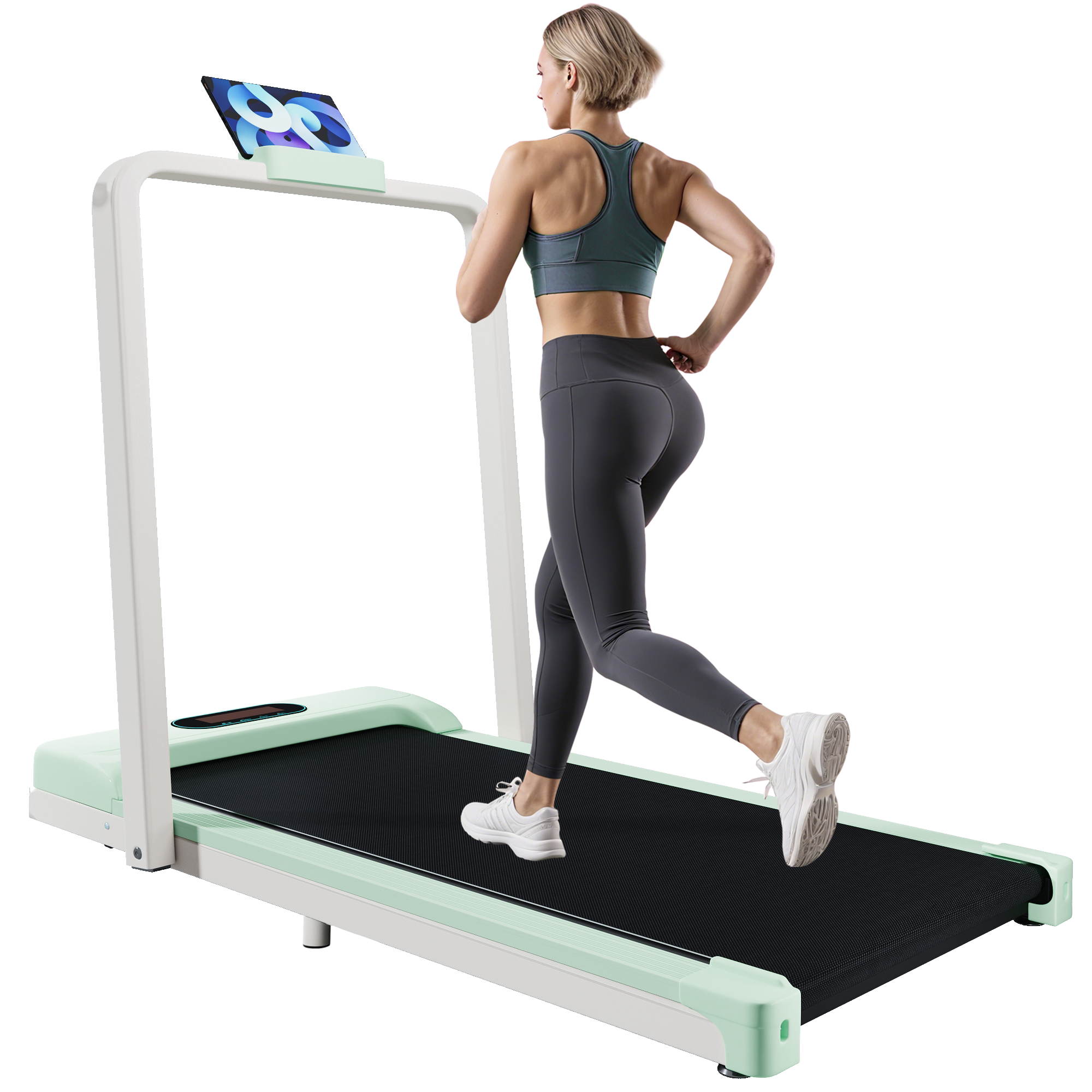 2 In 1 Home Treadmill With Remote Control 1-6 Km-h Speed With LED Display  Bluetooth Speaker -Phone Holder,Home & Office Treadmill, Folds Easily No As