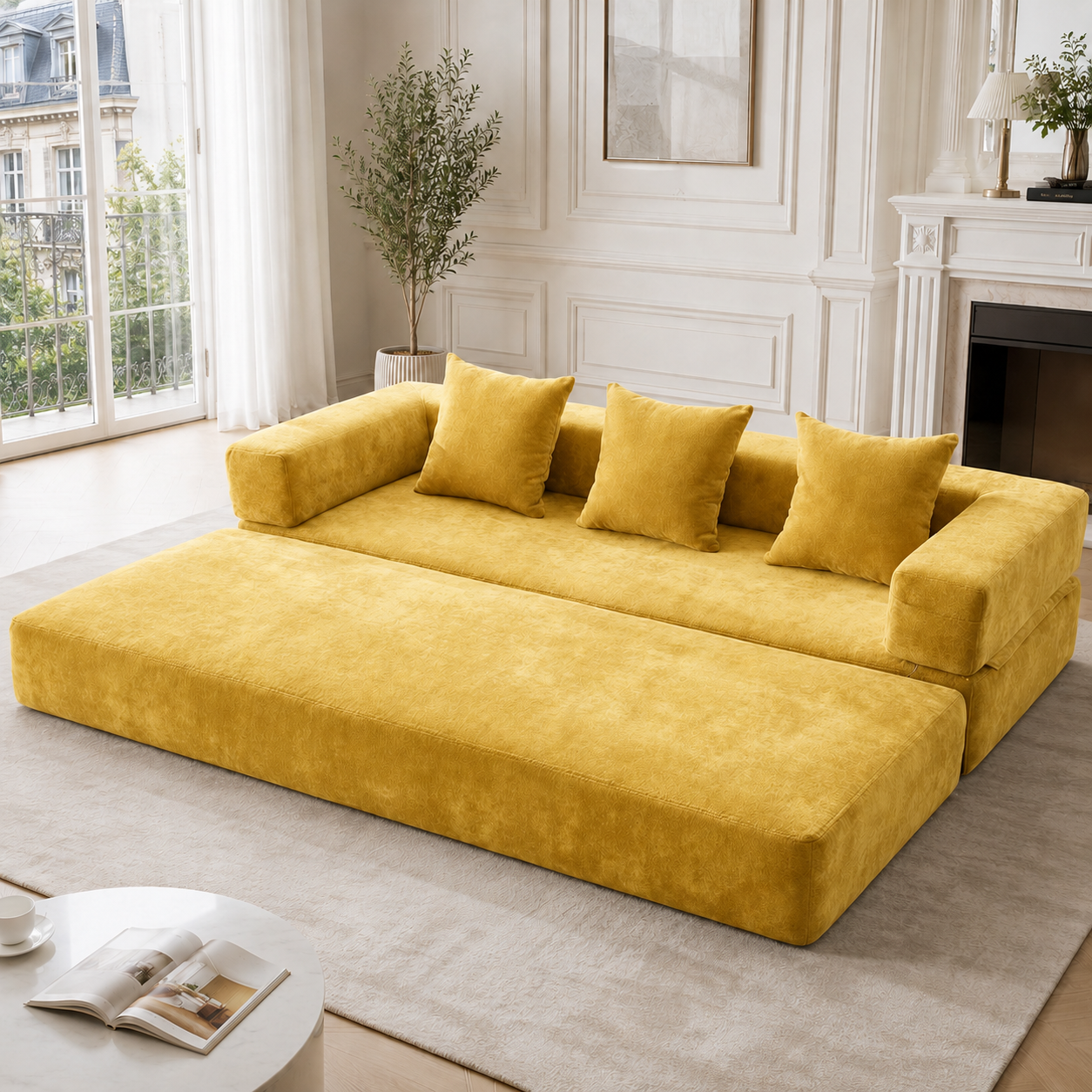Modular Chenille Block Sofa - Super Soft, Freely Combined With Side Pockets For Storage And Non-slip Bottom. Perfect For Living Room, Play Area Or DIY- Design Your Well-Being Space