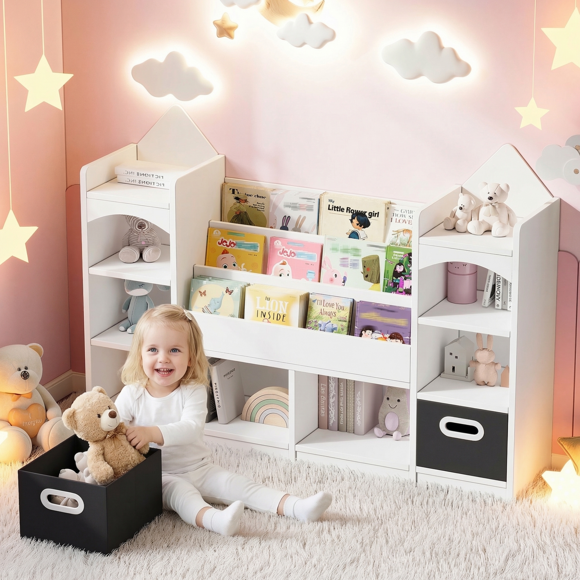 Picture Book Shelf, Children's Book Shelf, Multi-tiered Children's Wardrobe, Children's Room Furniture, Toy Storage, Storage Shelf, Children's Storage