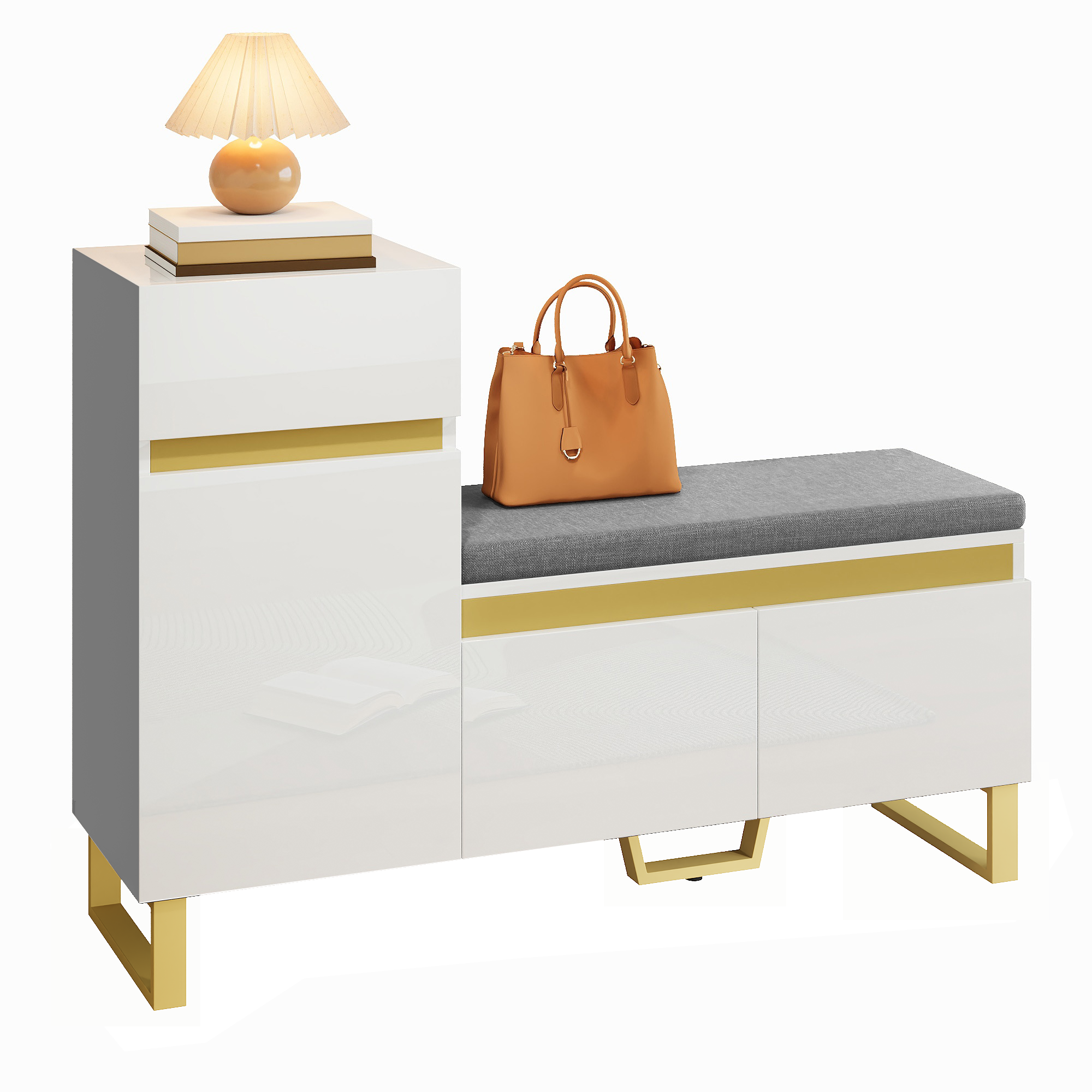 Large Capacity Entryway Shoe Cabinet, Multi-level Storage Cabinet, Modern Minimalist Entryway Cabinet, Home Organizer With Drawers And Doors.
