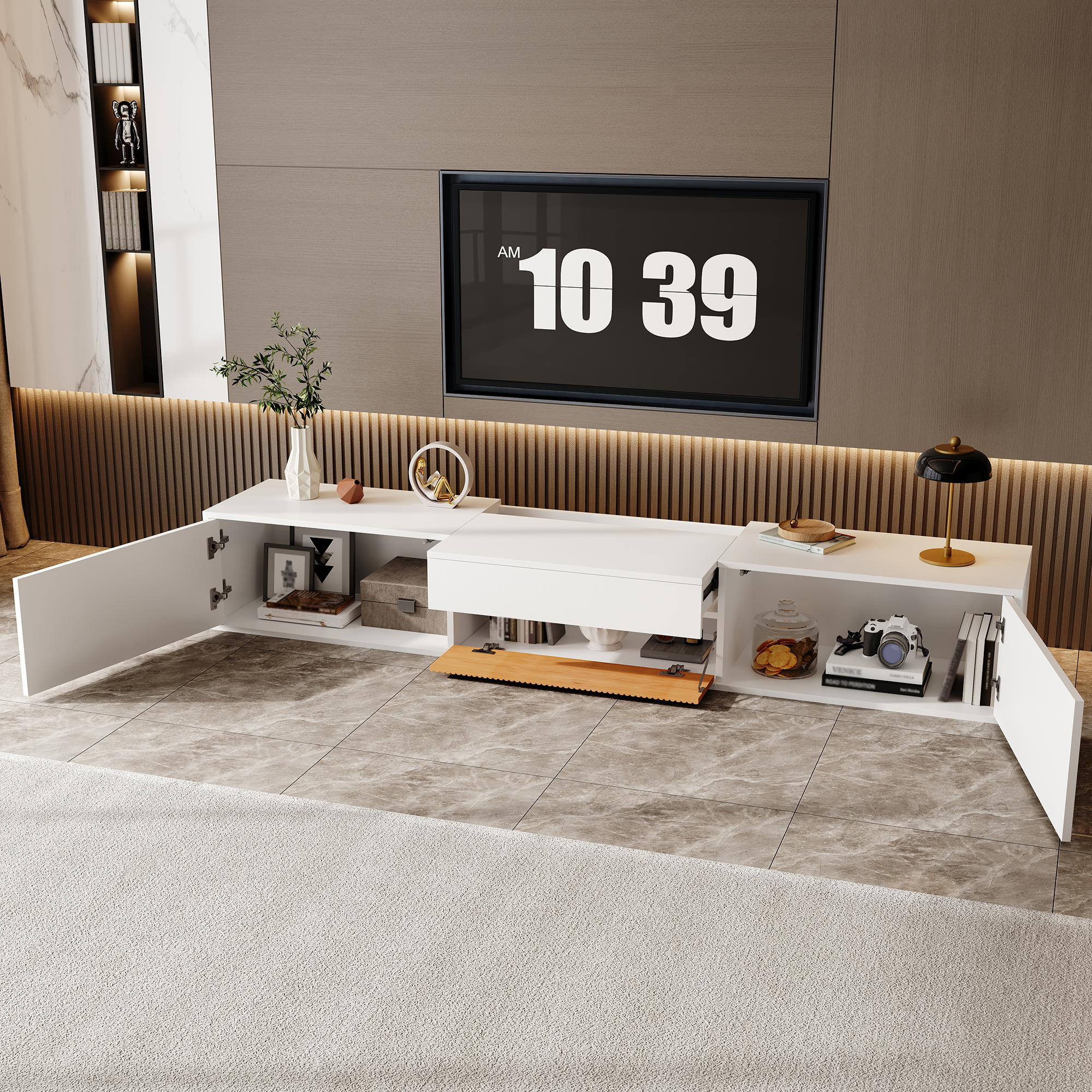 Meuble TV moderne, meuble TV, panneau TV, meuble TV inférieur. conception unique – Image 2