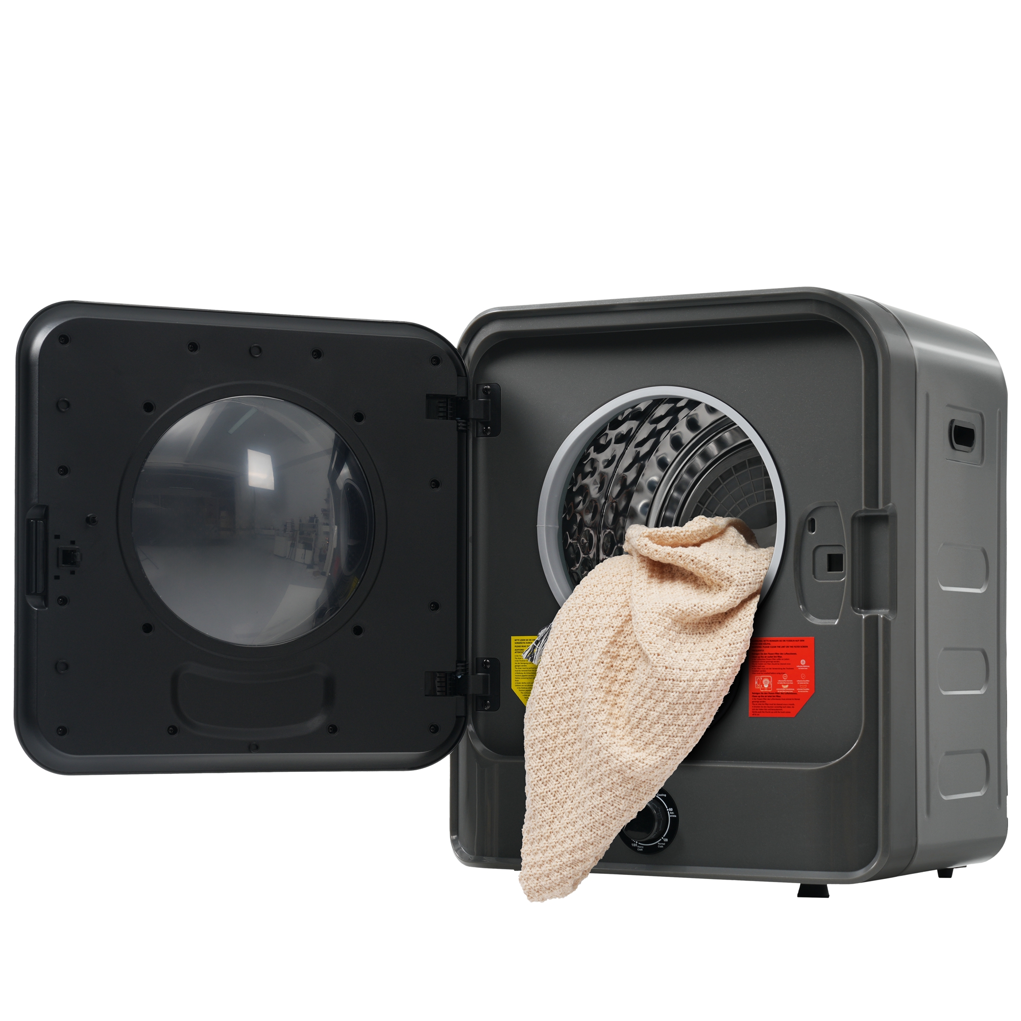 Exhaust Gas Dryer, Stainless Steel Dryer, 3kg, Actually Up To 4.5kg, 830W, Multiple Filtration, 5 Programs. Overheating Protection, Wall-mountable  En