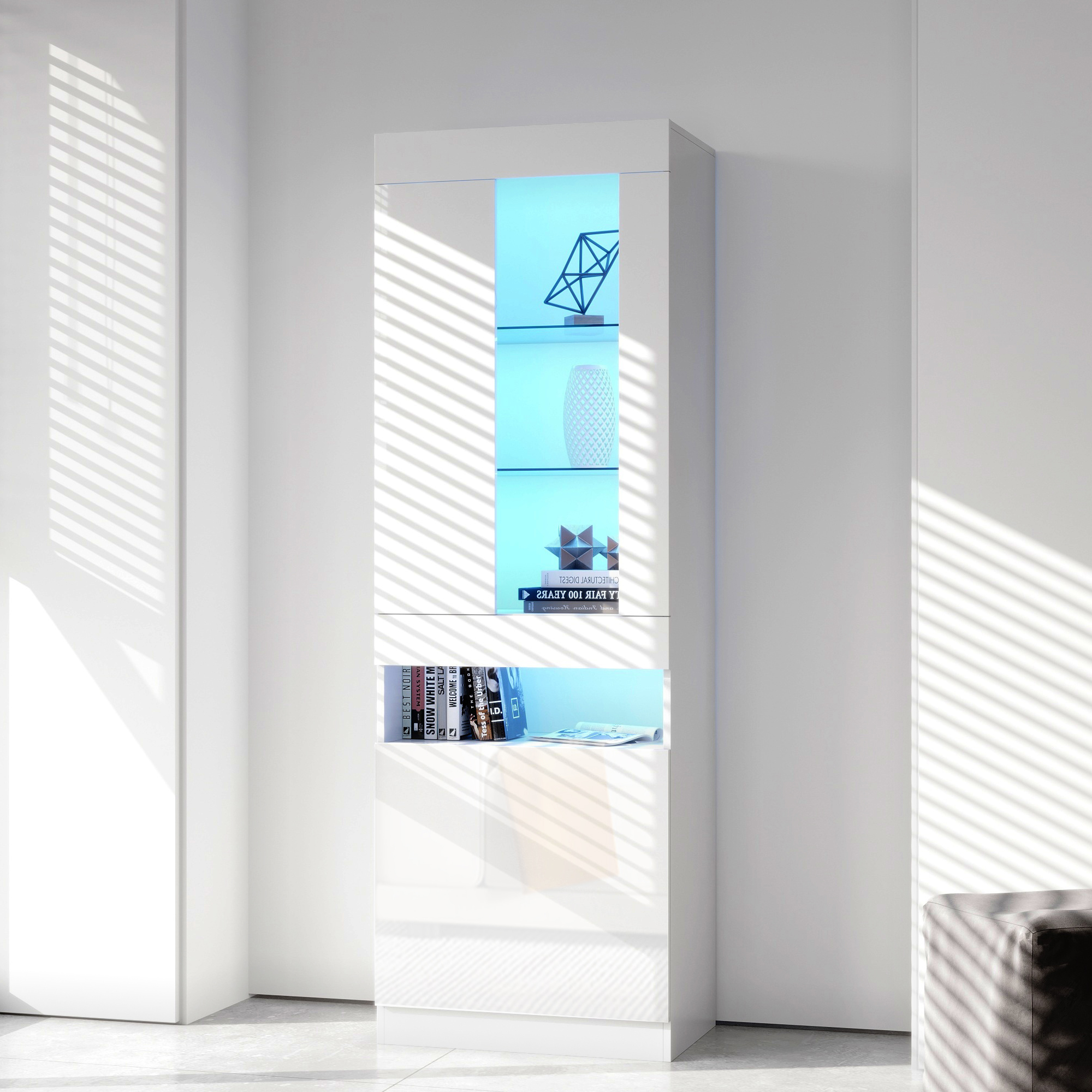Display Cabinet With LED Lighting Display Cabinet Standing Display Cabinet Storage Display Cabinet Living Room Cabinet White LED Display Cabinet Living Room Wall Units LED Display Cabinets LED Cabinet