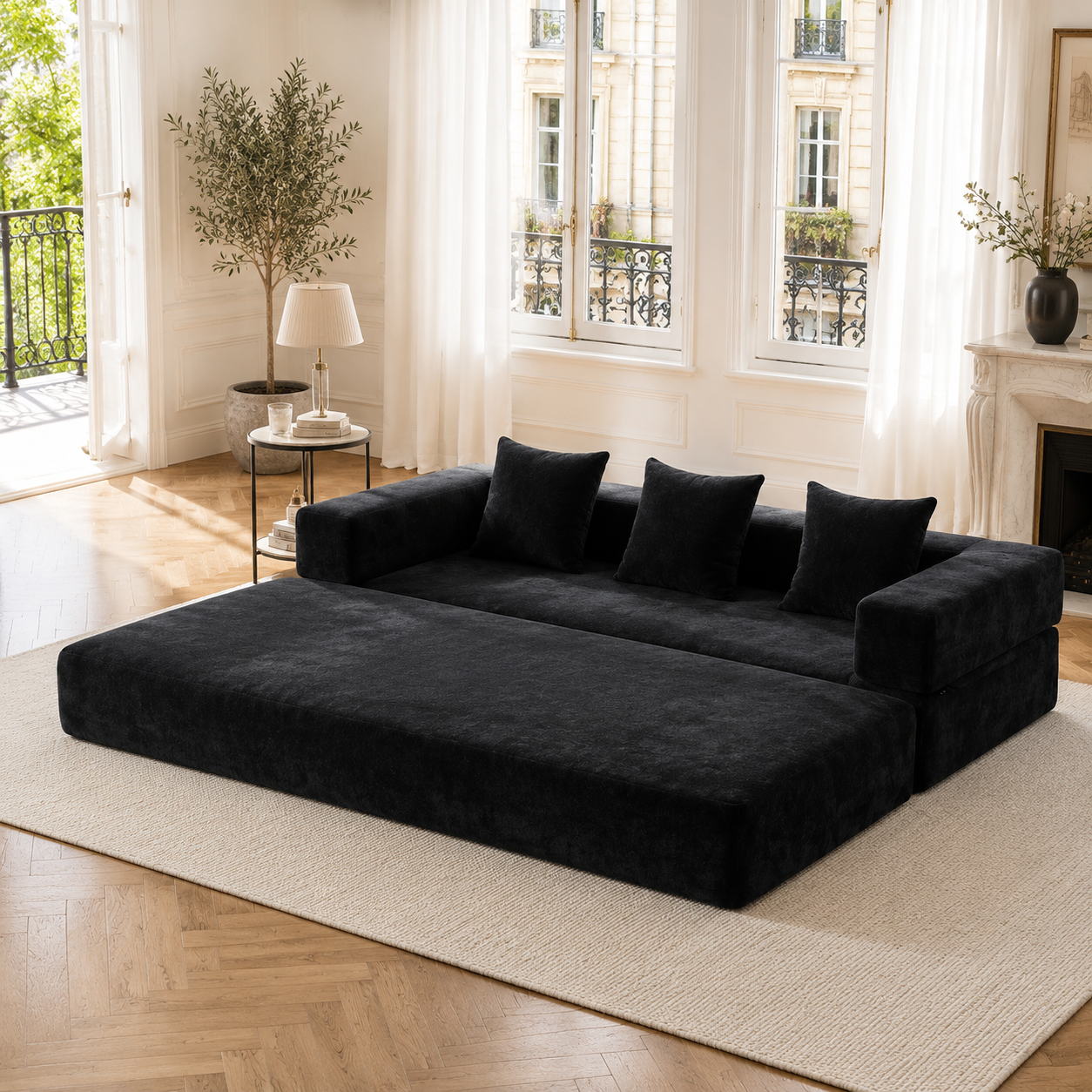 Modular Chenille Block Sofa - Super Soft, Freely Combined With Side Pockets For Storage And Non-slip Bottom. Perfect For Living Room, Play Area Or DIY -Design Your Well-Being Space
