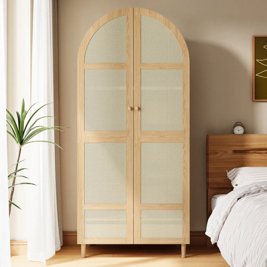 Modern Wardrobe With Curved Doors