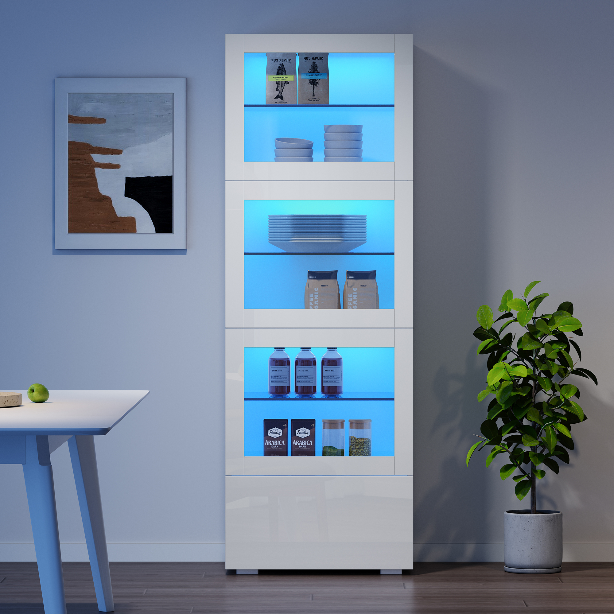 60x40x173cm Wardrobe Showcase Acrylic Door High Gloss