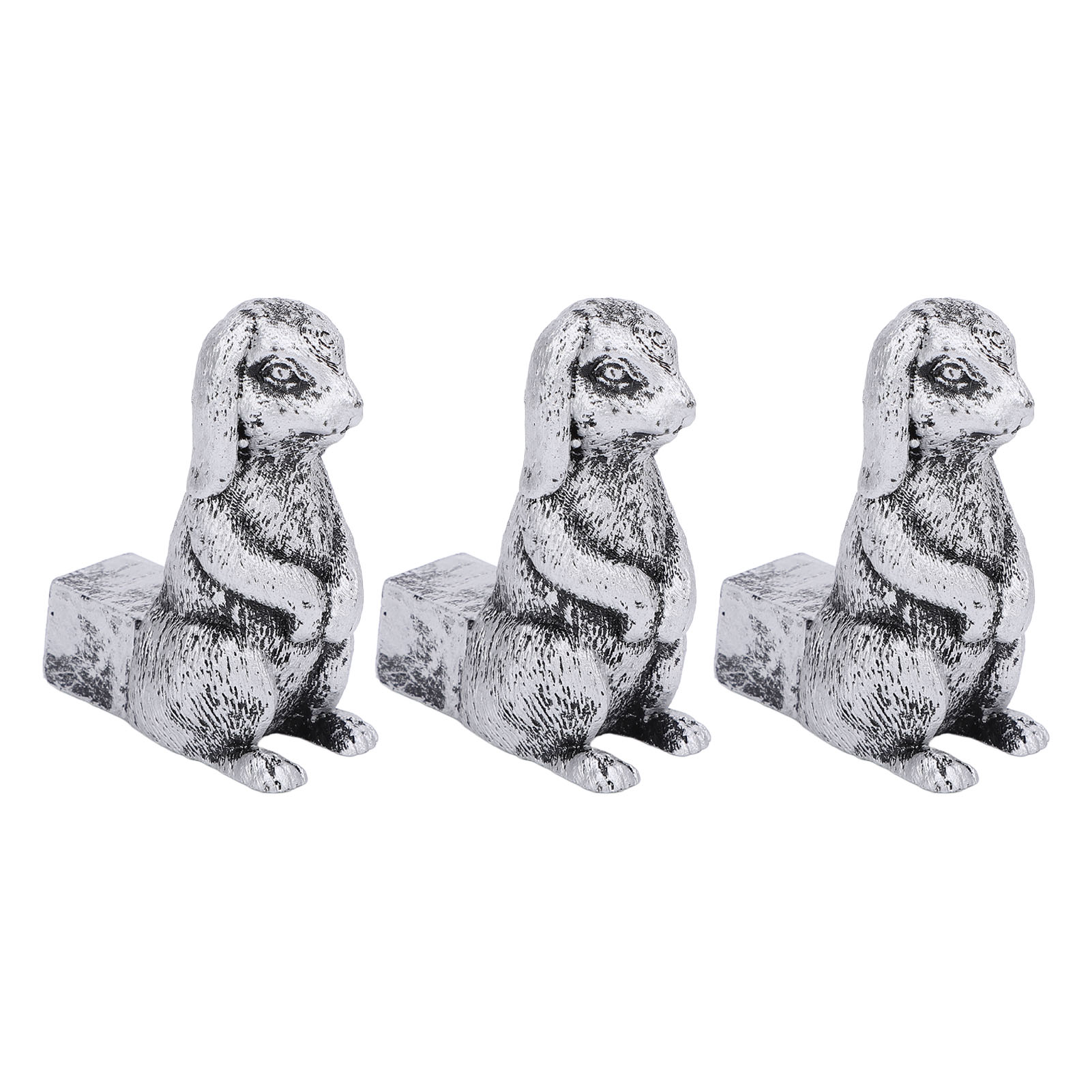 3PCS Flower Pot Decorative Feet Resin Animal Statue Plant Pot Support Feet Planter Riser For Outdoor Garden Standing Rabbit thumbnail 2