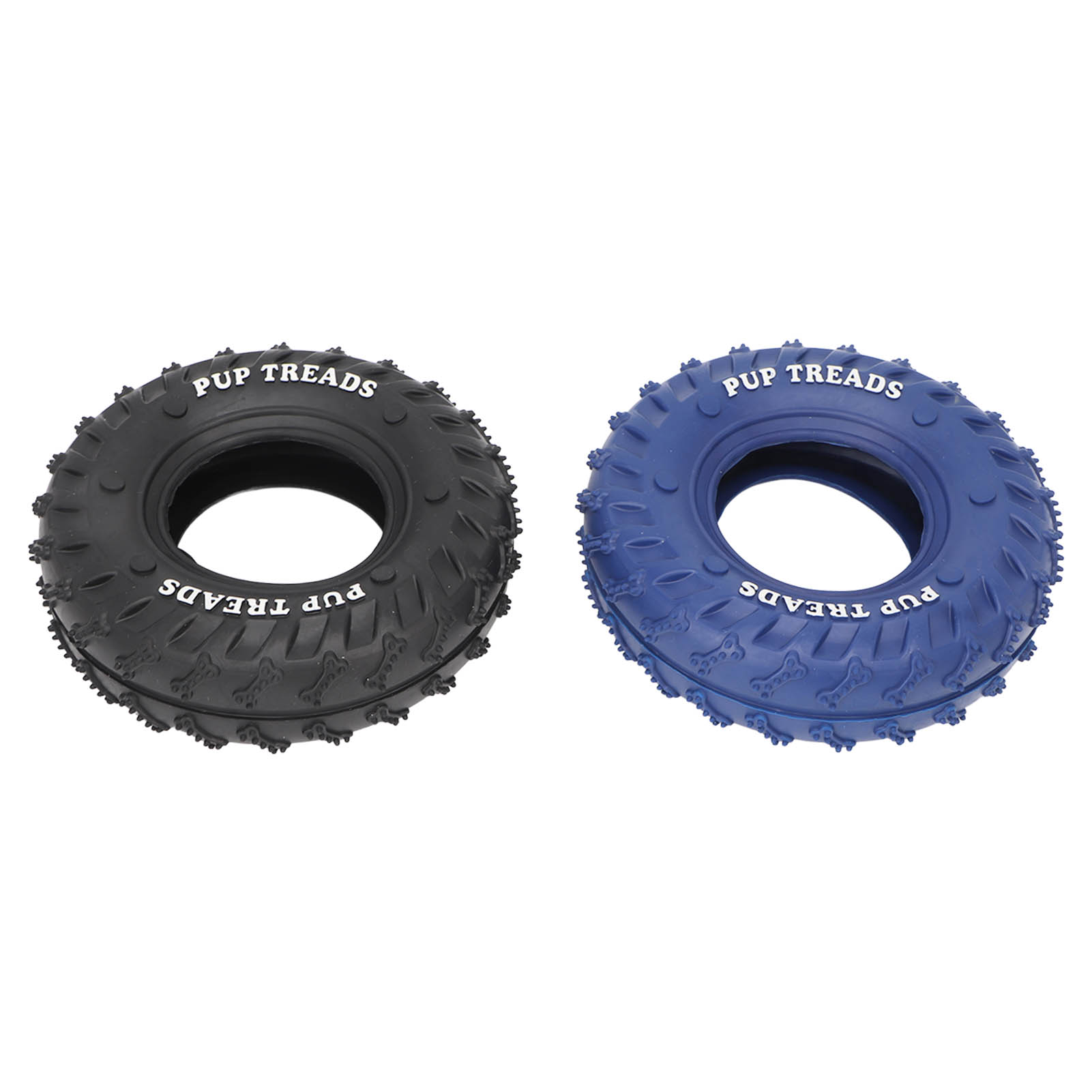 2Pcs Blue Black Rubber Tire Dog Chew Toy Safe Tire Shape Rubber Pet Chew Toy For Medium Large Dogs 5