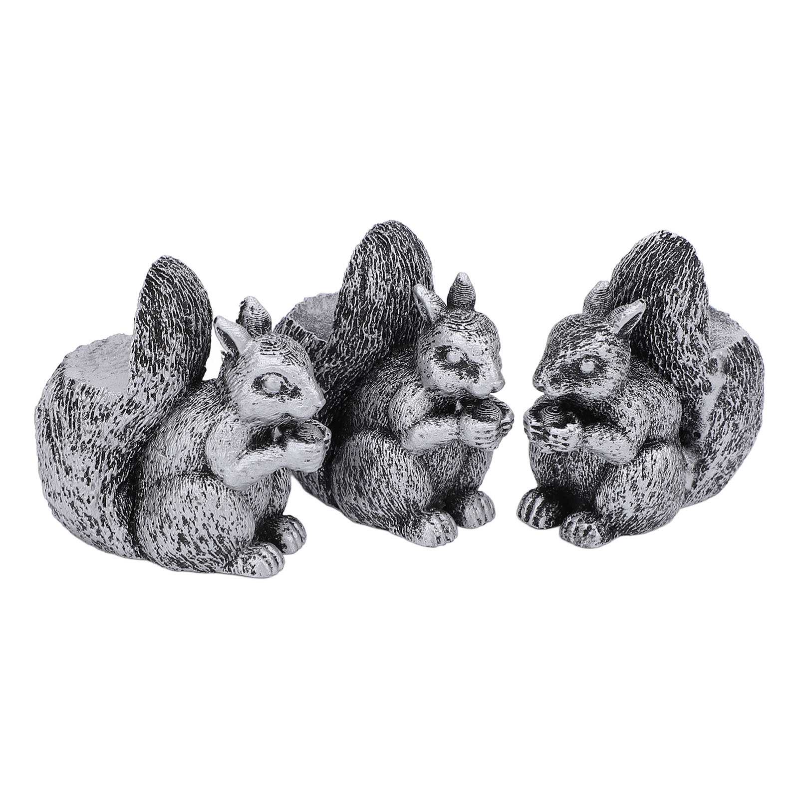 3PCS Flower Pot Decorative Feet Resin Animal Statue Plant Pot Support Feet Planter Riser For Outdoor Garden Squirrel thumbnail 3