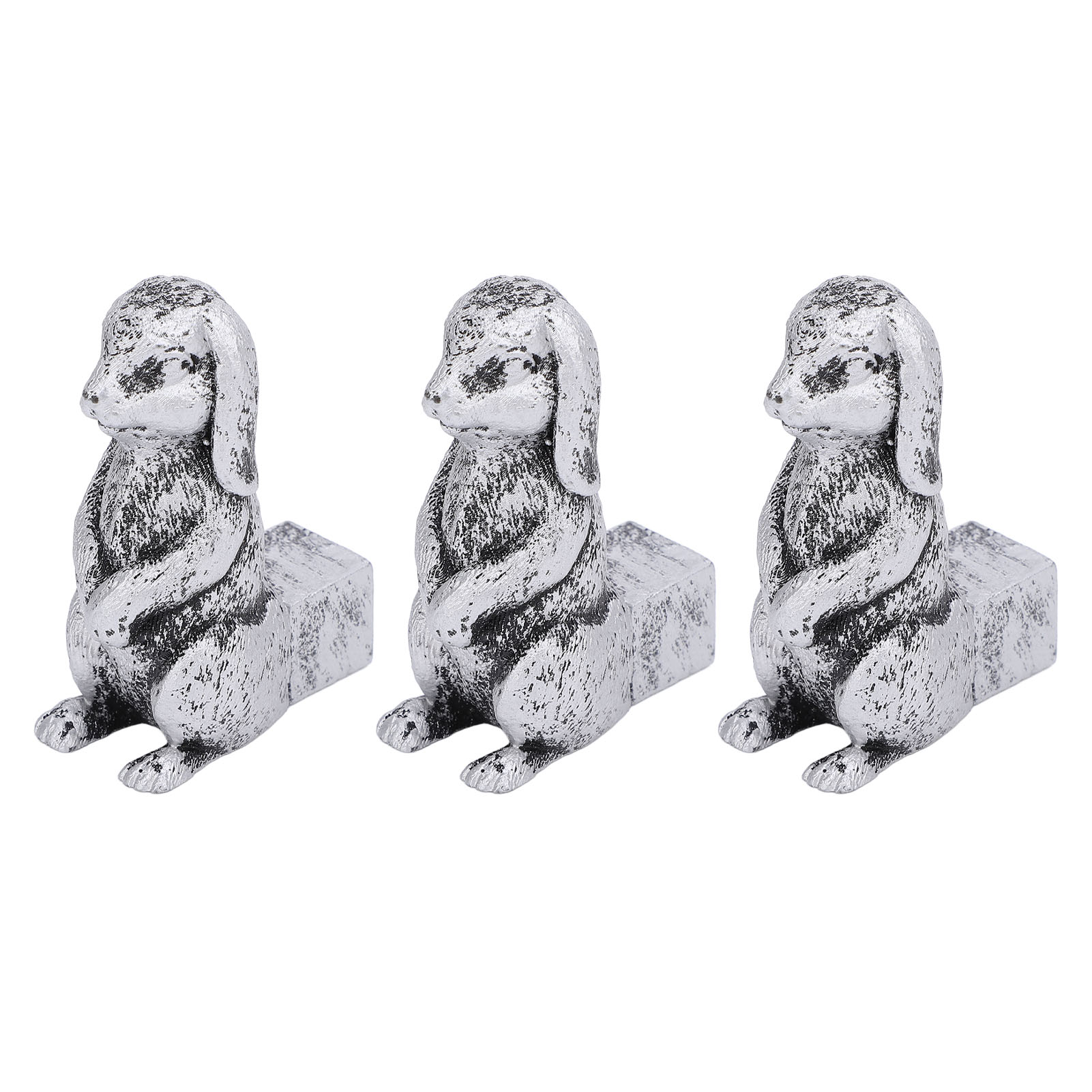 3PCS Flower Pot Decorative Feet Resin Animal Statue Plant Pot Support Feet Planter Riser For Outdoor Garden Standing Rabbit thumbnail 4