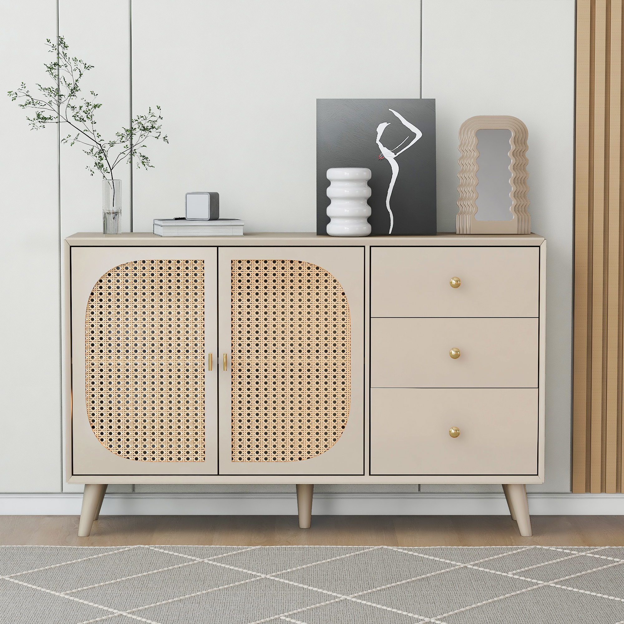 CHANGE IMAGE Dining Room Living Room Sideboard Chest Of Drawers Standing Cabinet Storage Sideboard TV Table With Doors And Drawers Sideboard With Larg
