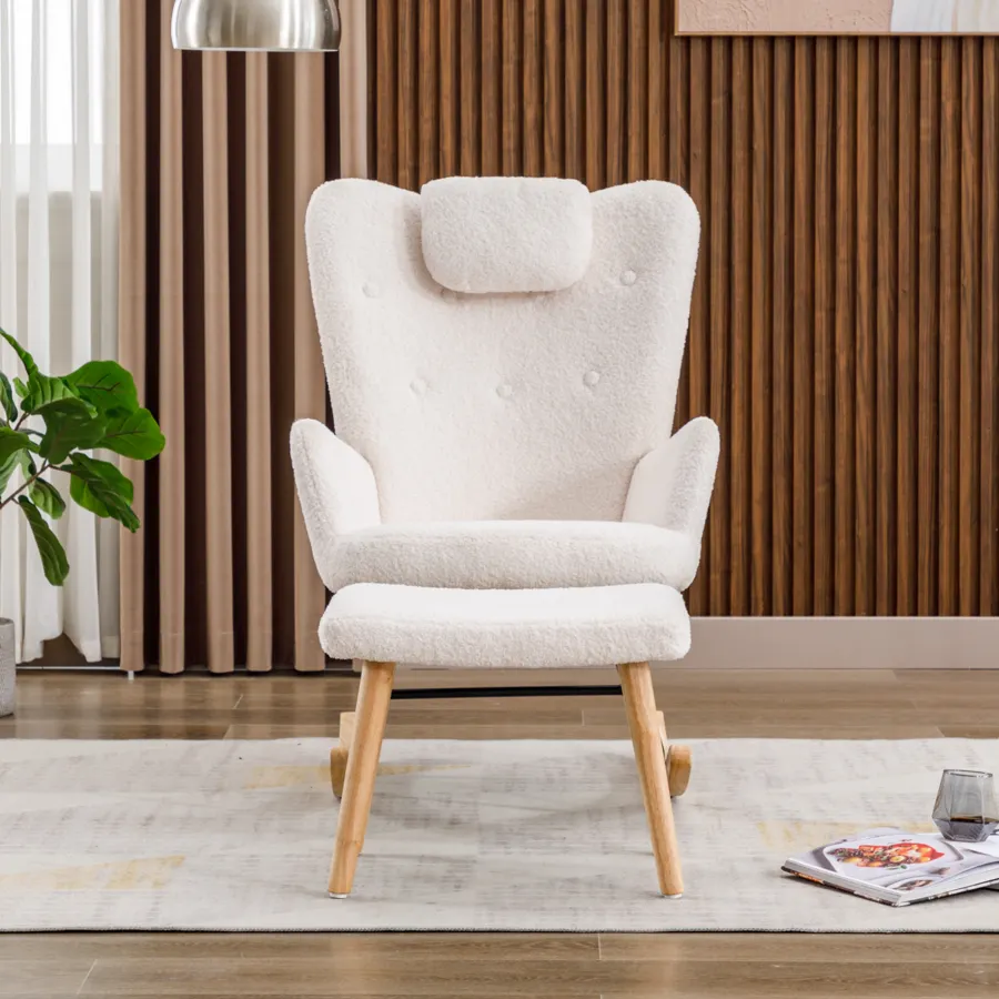 Comfortable White Rocking Chair