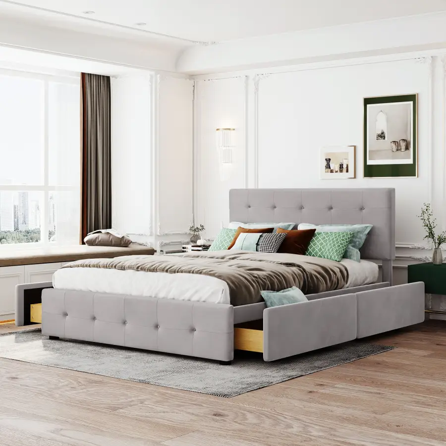 Upholstered Bed 140 X 200 Cm