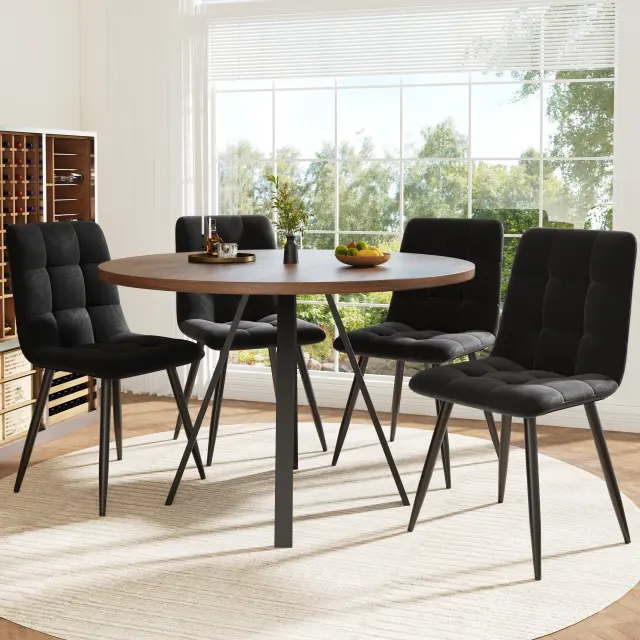 5-piece Dining Set Round Dining Table