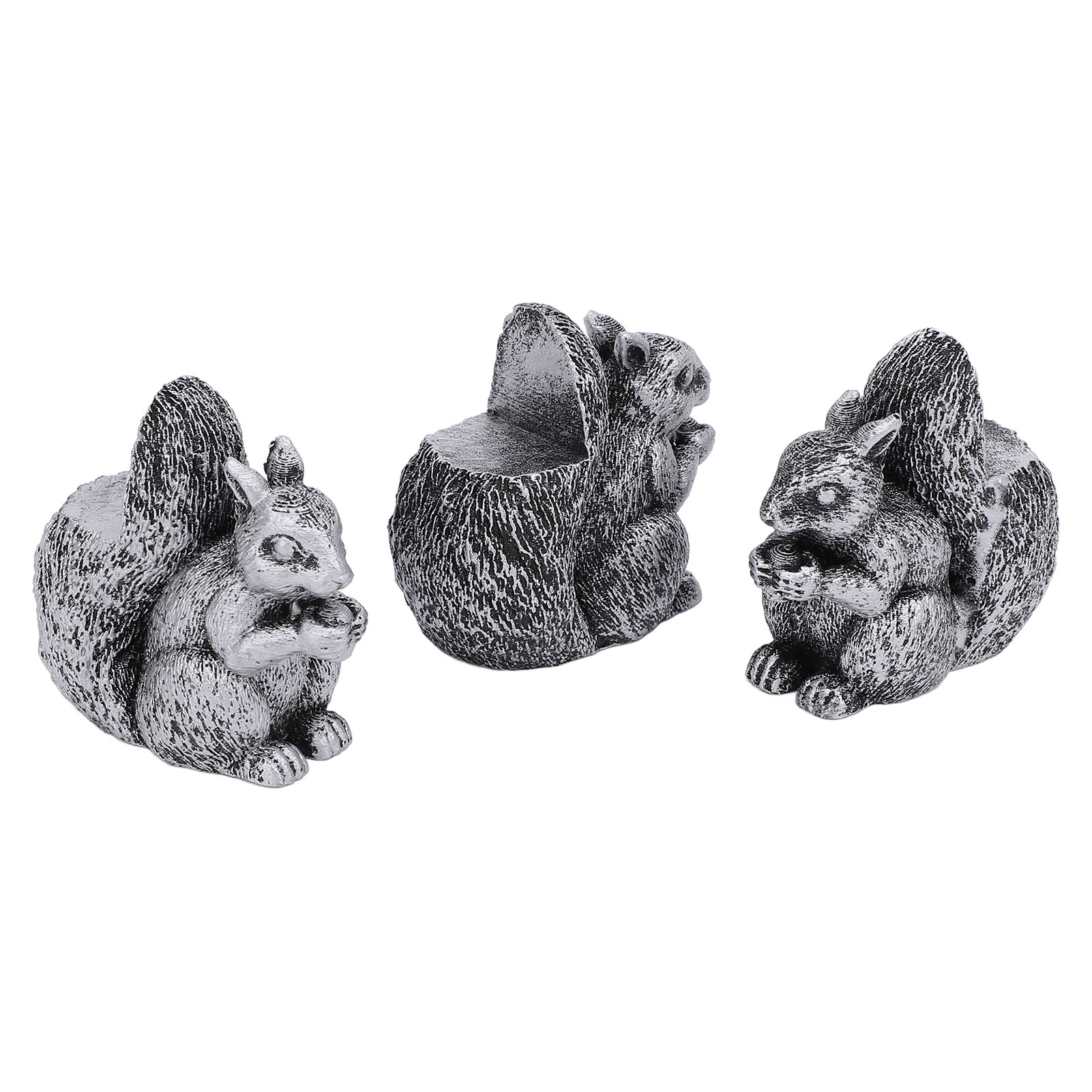 3PCS Flower Pot Decorative Feet Resin Animal Statue Plant Pot Support Feet Planter Riser For Outdoor Garden Squirrel thumbnail 2