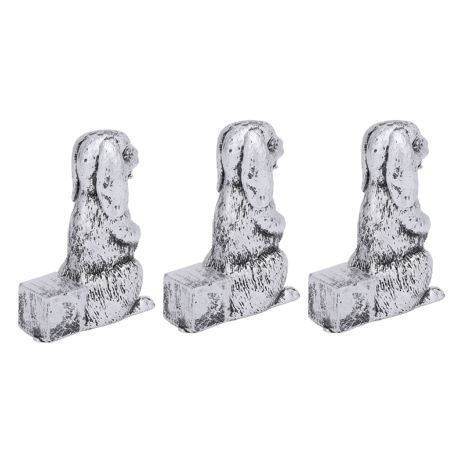 3PCS Flower Pot Decorative Feet Resin Animal Statue Plant Pot Support Feet Planter Riser For Outdoor Garden Standing Rabbit thumbnail 5